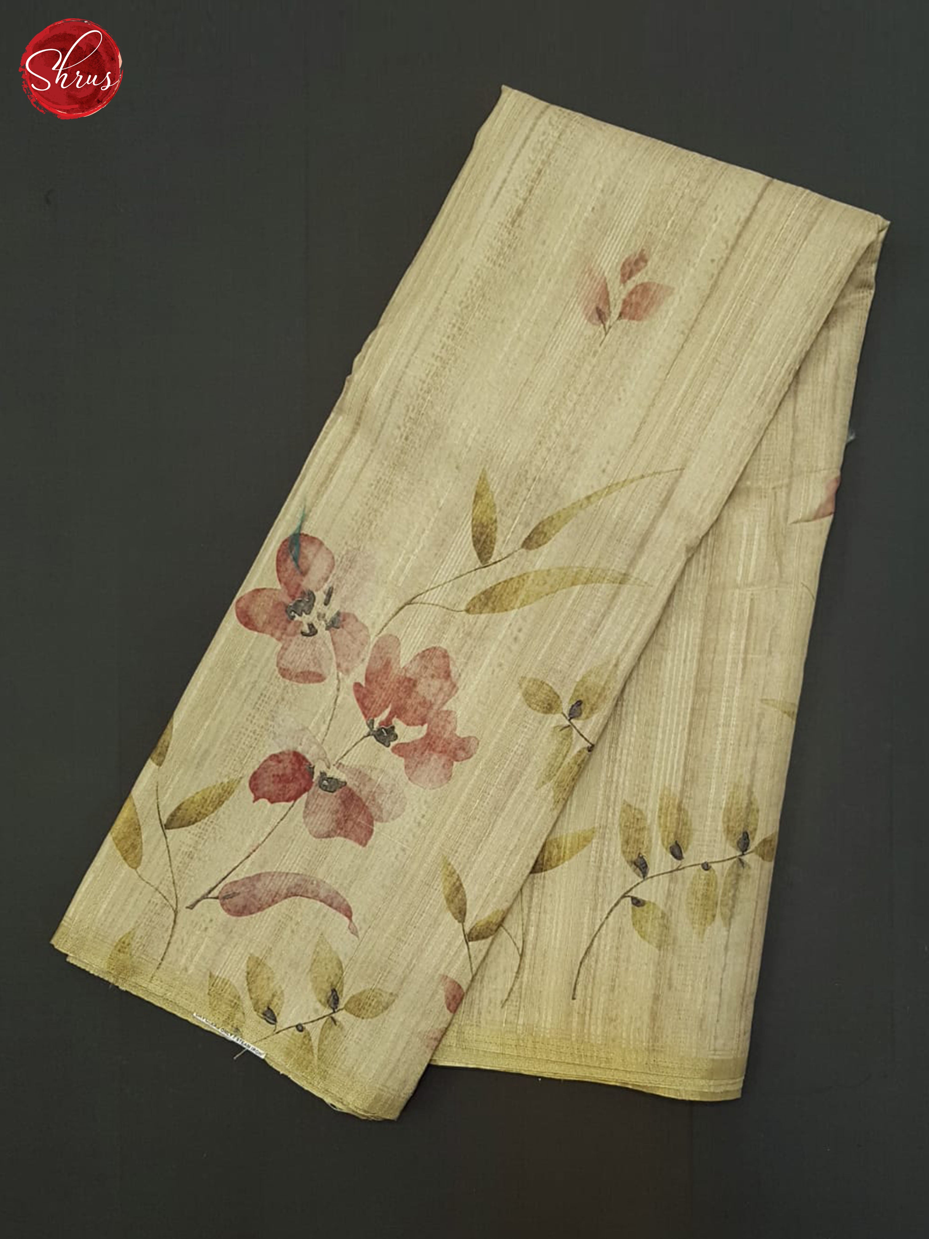 Beige(Single Tone) - Semi Tussar Saree - Shop on ShrusEternity.com