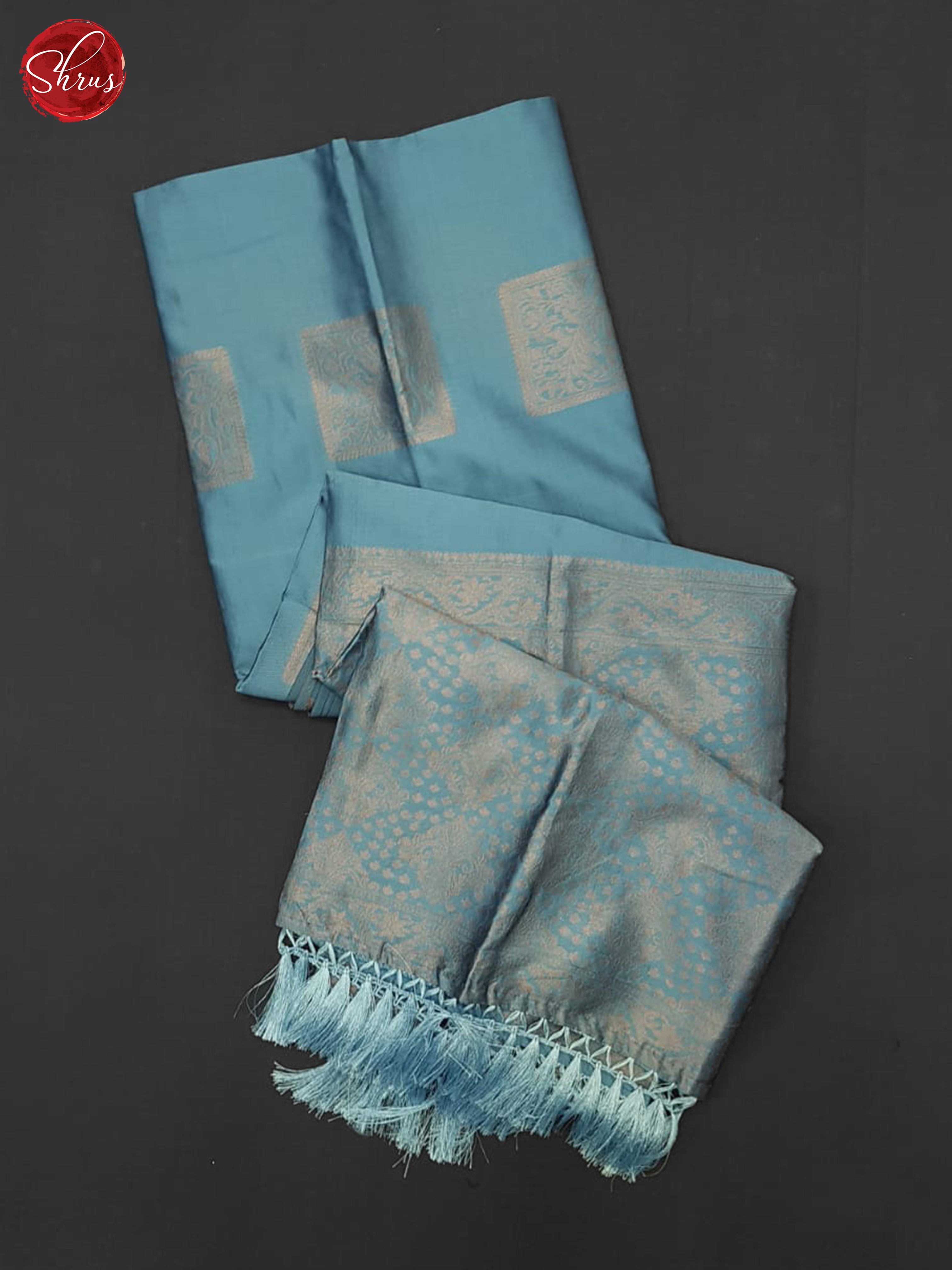 blue(single Tone)- Semi Soft Silk saree - Shop on ShrusEternity.com