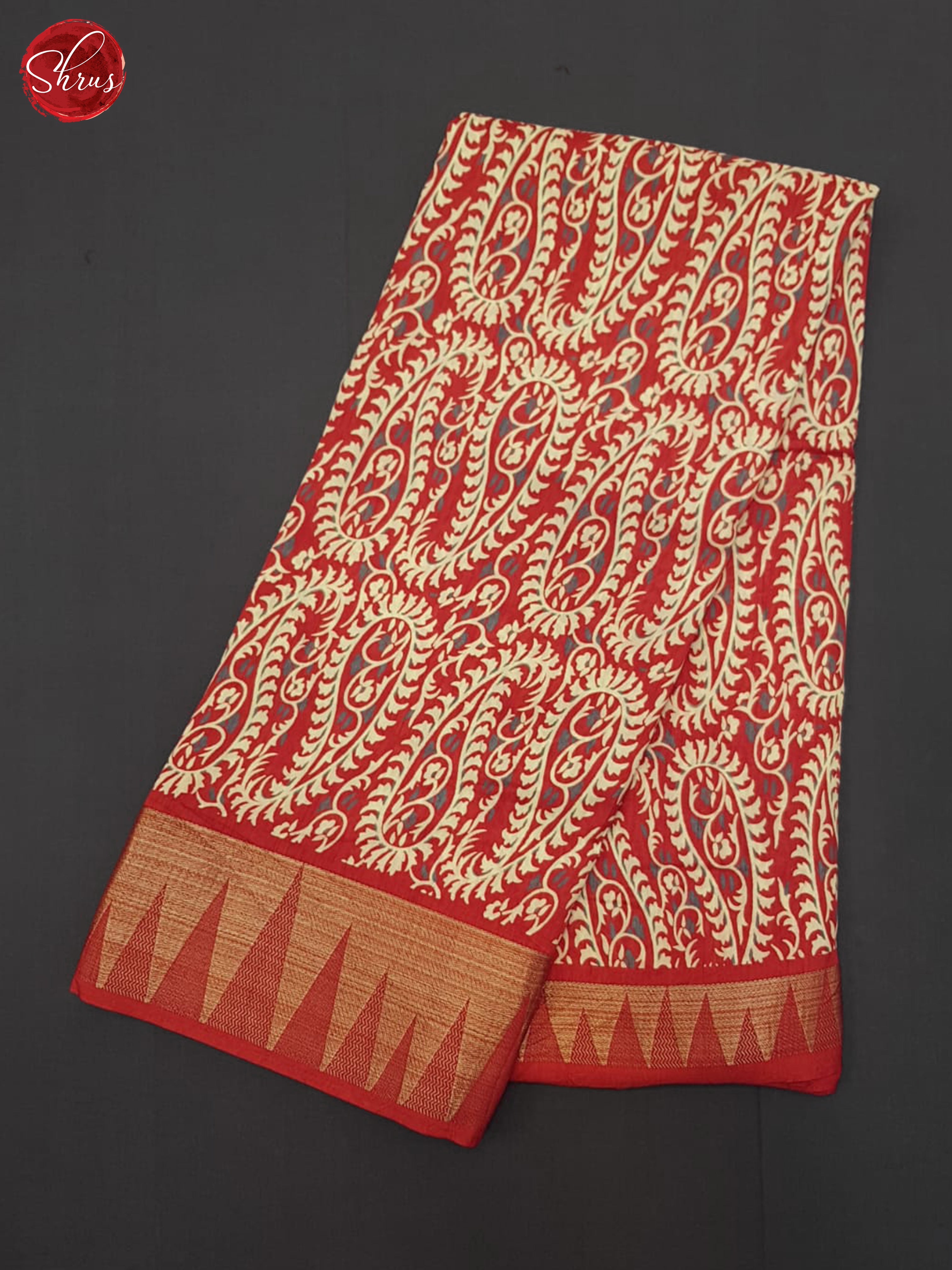 Red(Single tone) - Semi crepe Saree - Shop on ShrusEternity.com