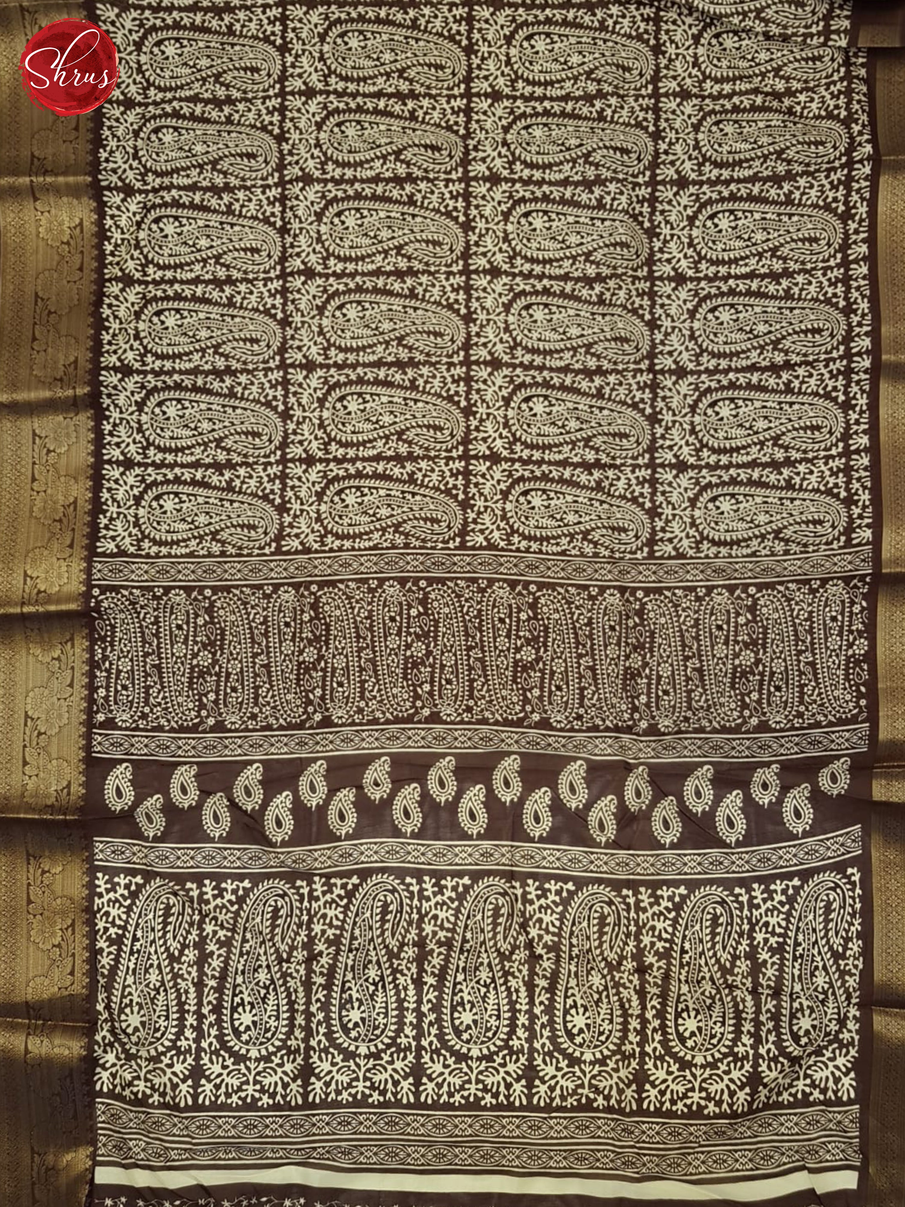 Brown(Single Tone) - Semi crepe Saree - Shop on ShrusEternity.com