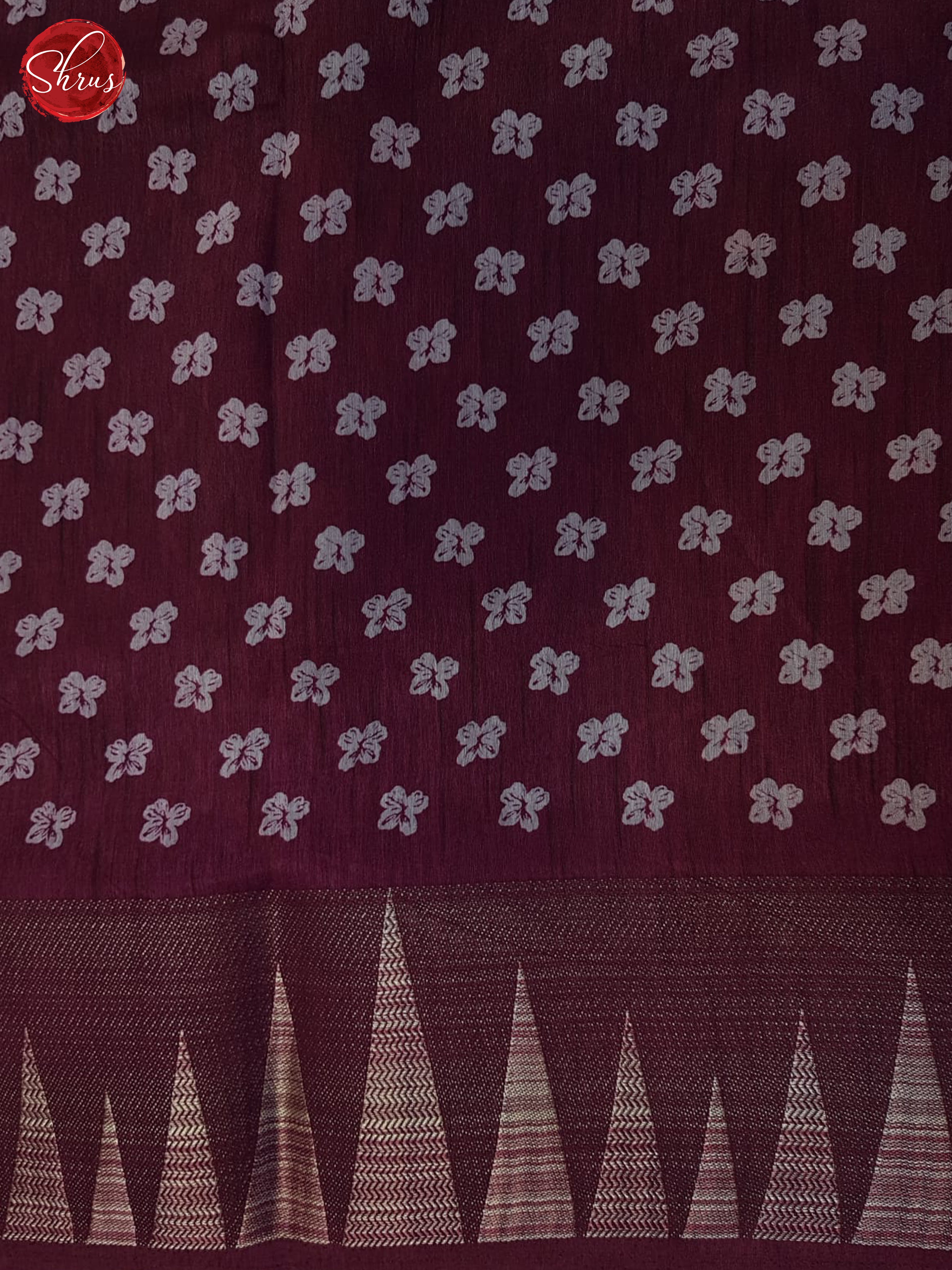 Deep Wine(Single Tone) - Semi crepe Saree - Shop on ShrusEternity.com