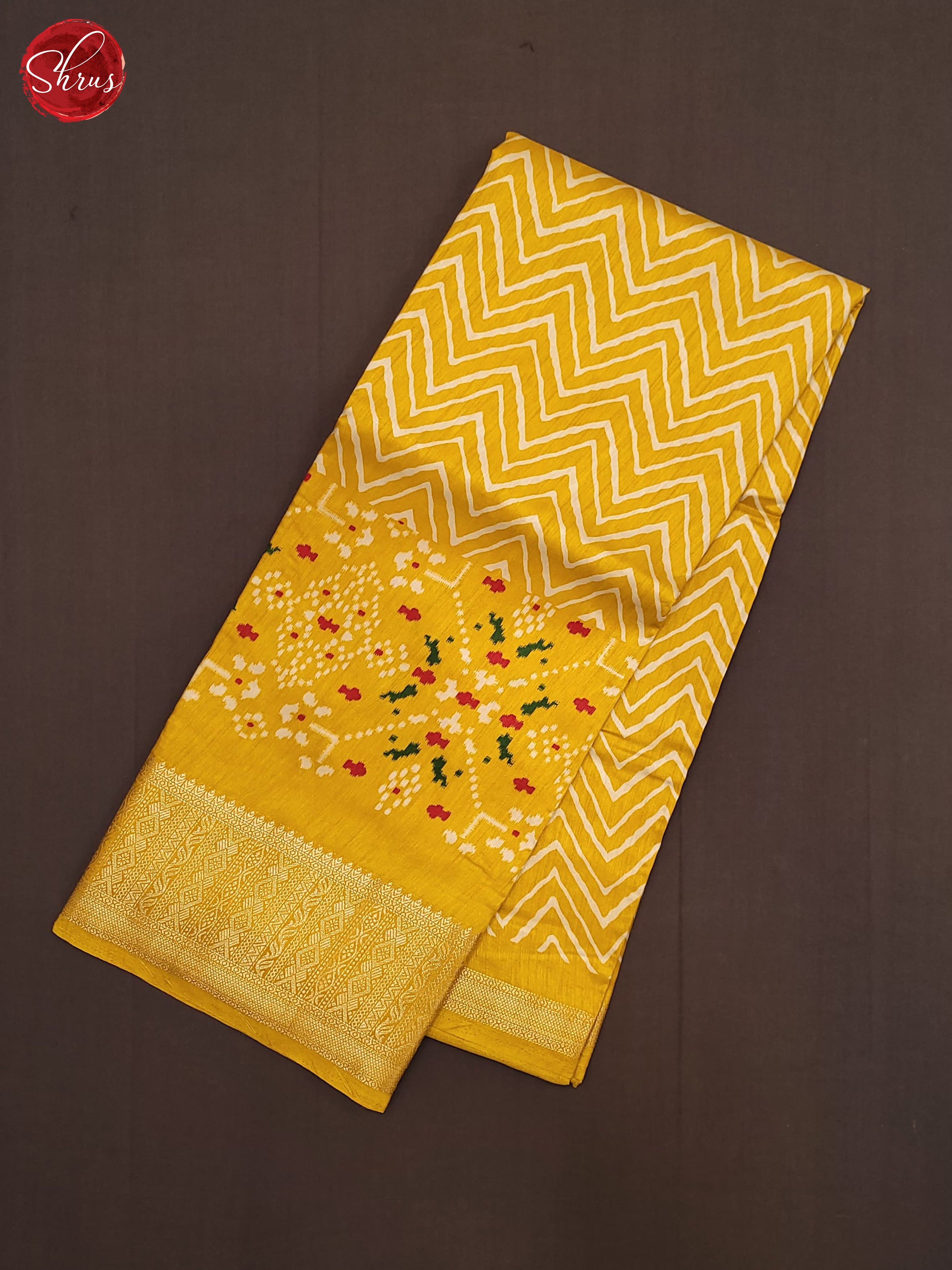 Yellow(Single Tone)- Semi Crepe Saree - Shop on ShrusEternity.com