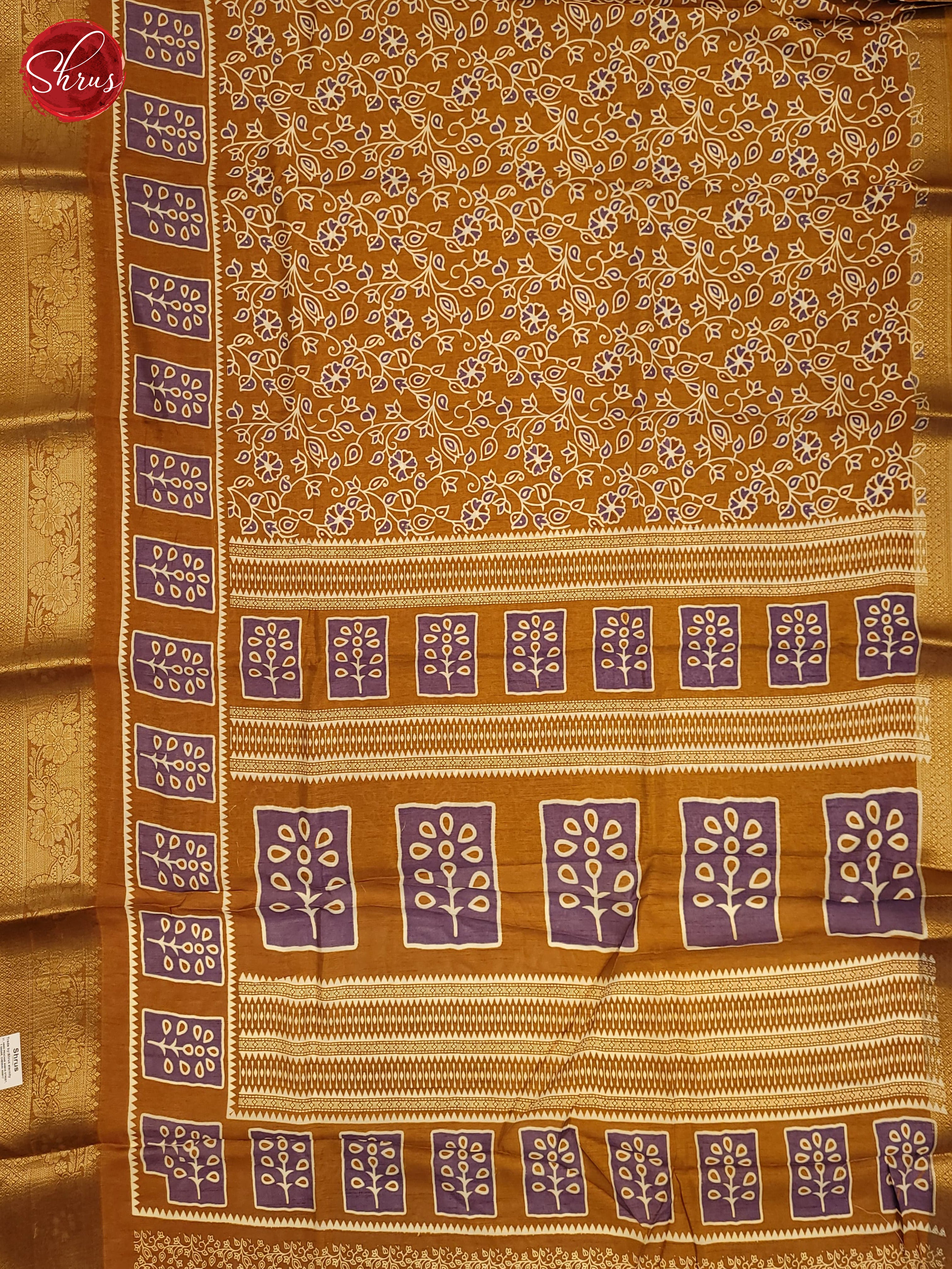 Mustard(Single Tone)- Semi Crepe Saree - Shop on ShrusEternity.com