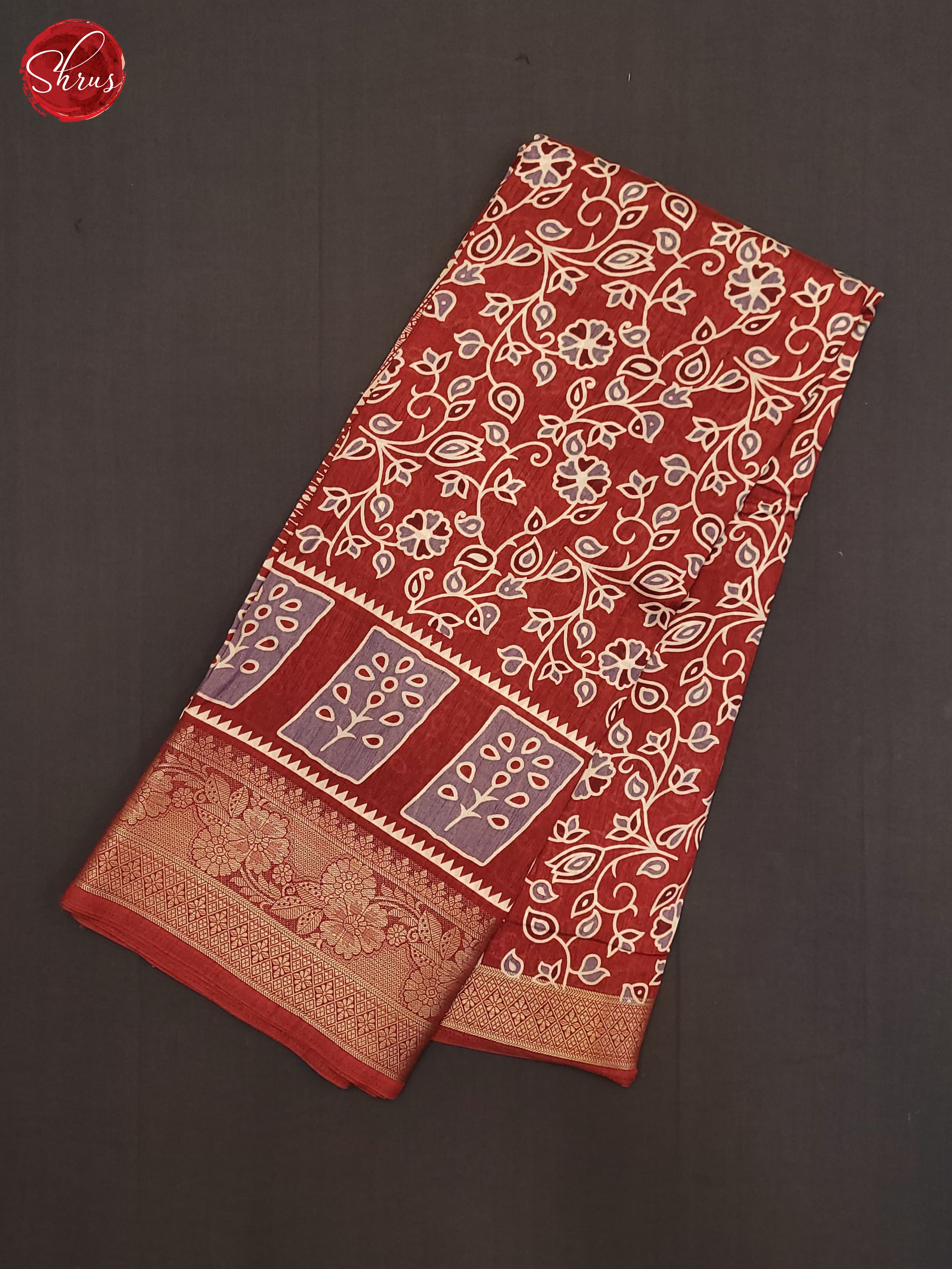 Red(Single Tone) - Semi Crepe Saree - Shop on ShrusEternity.com