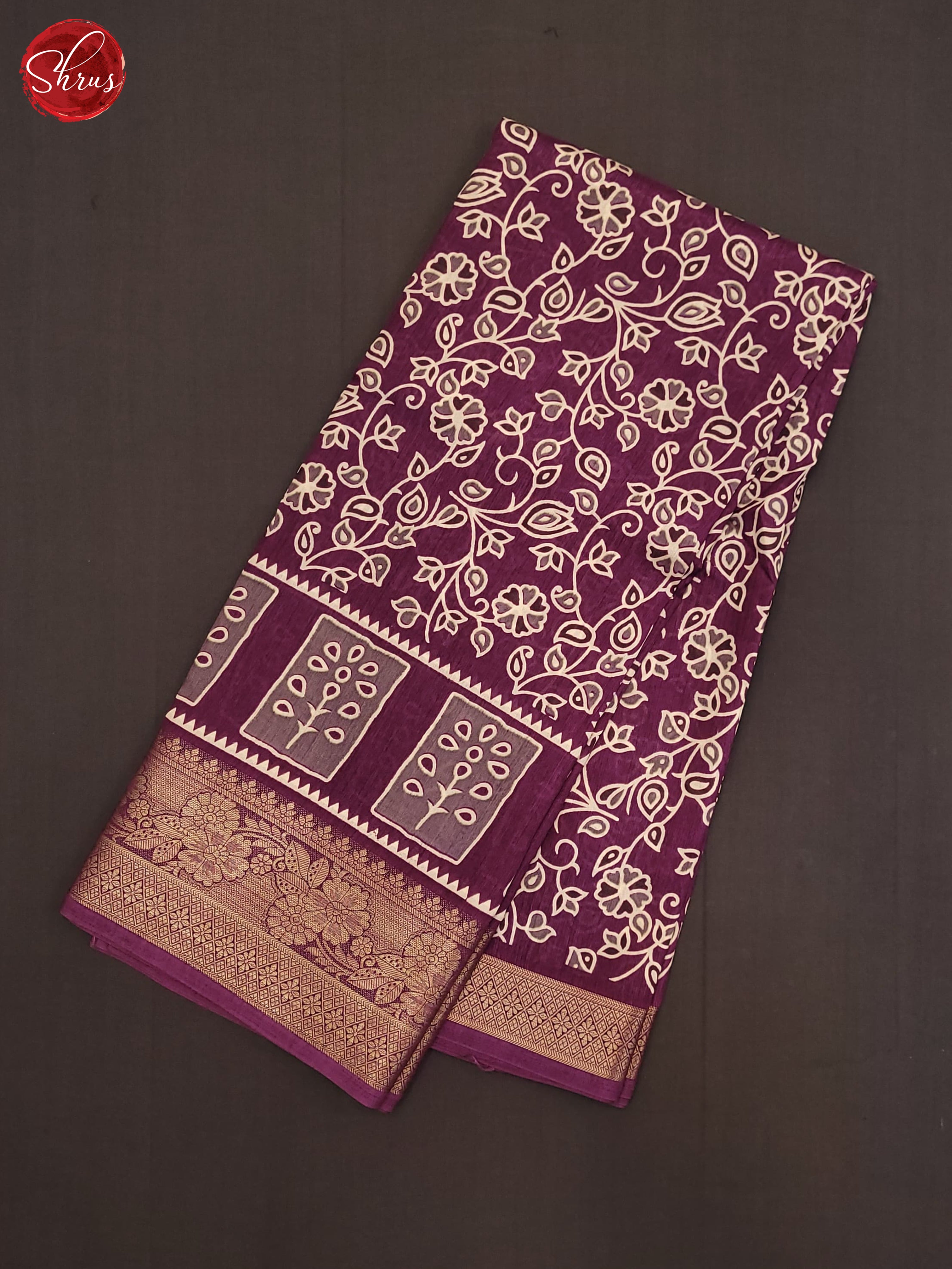 Purple(Single Tone) - Semi Crepe Saree - Shop on ShrusEternity.com