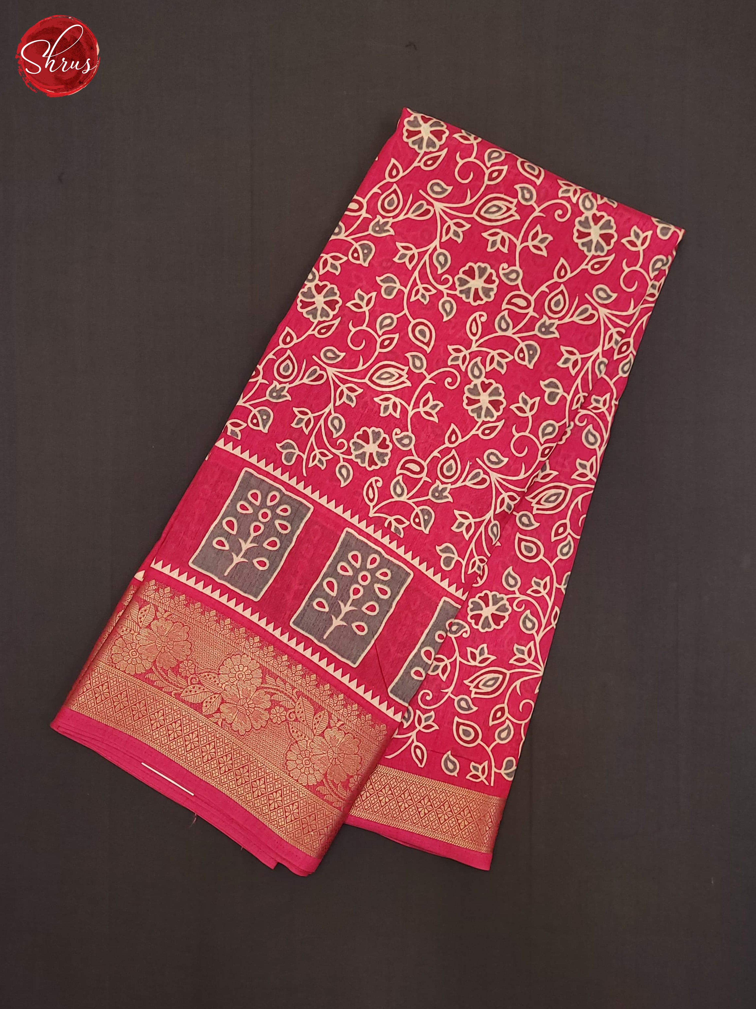 Pink(Single Tone)- Semi Crepe Saree - Shop on ShrusEternity.com