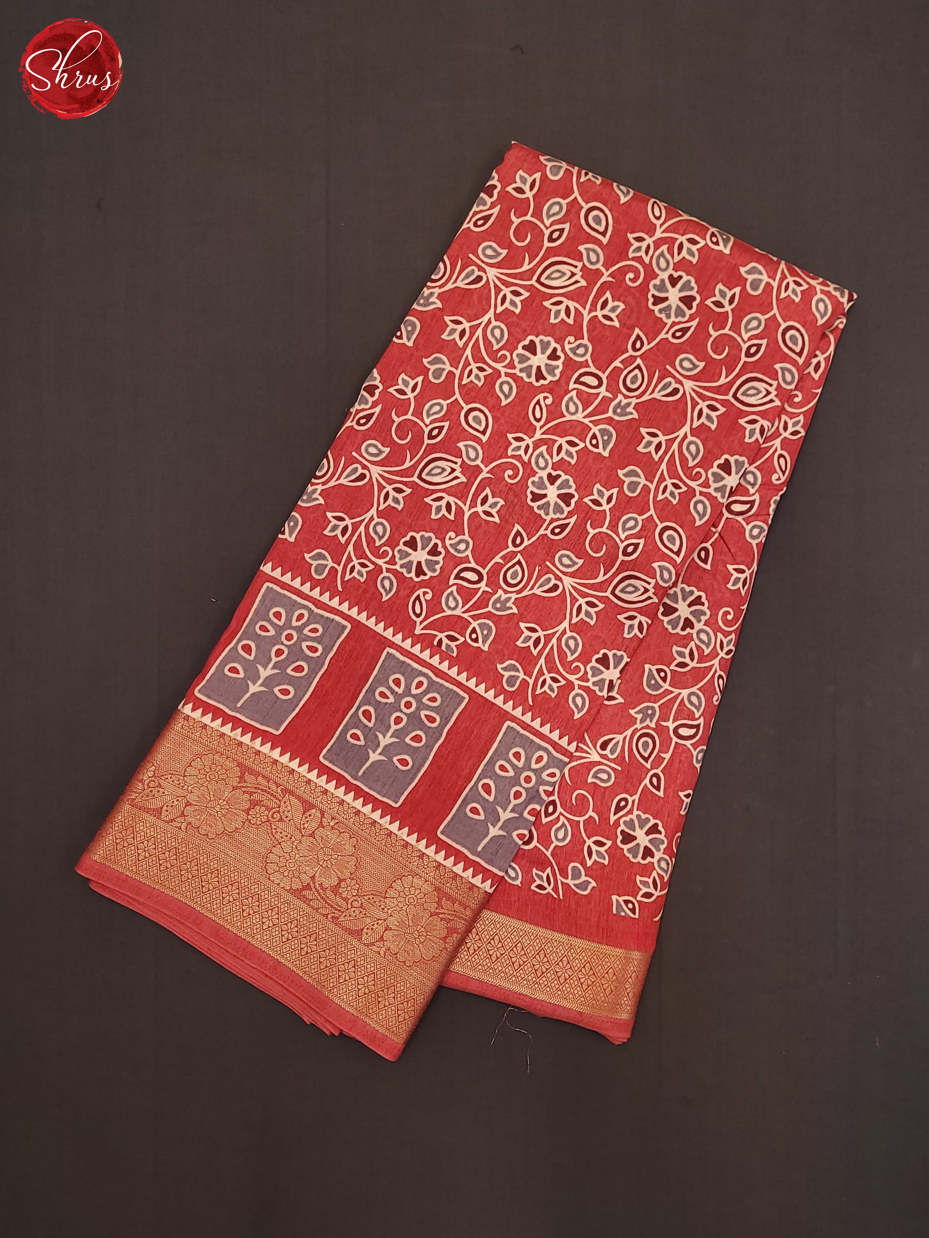 Red(Single Tone) - Semi Crepe Saree - Shop on ShrusEternity.com