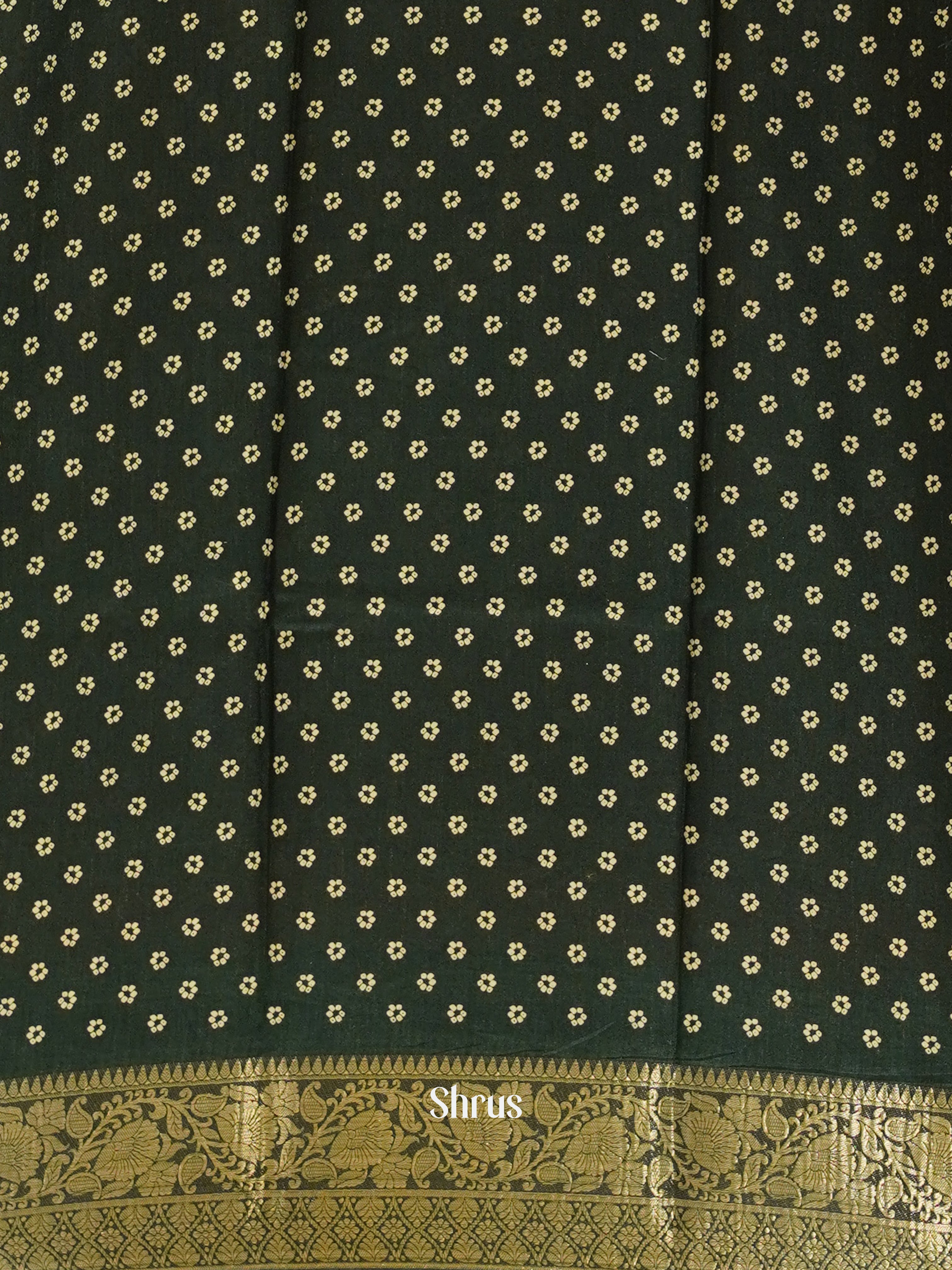 Green(Single Tone) - Semi Crepe Saree