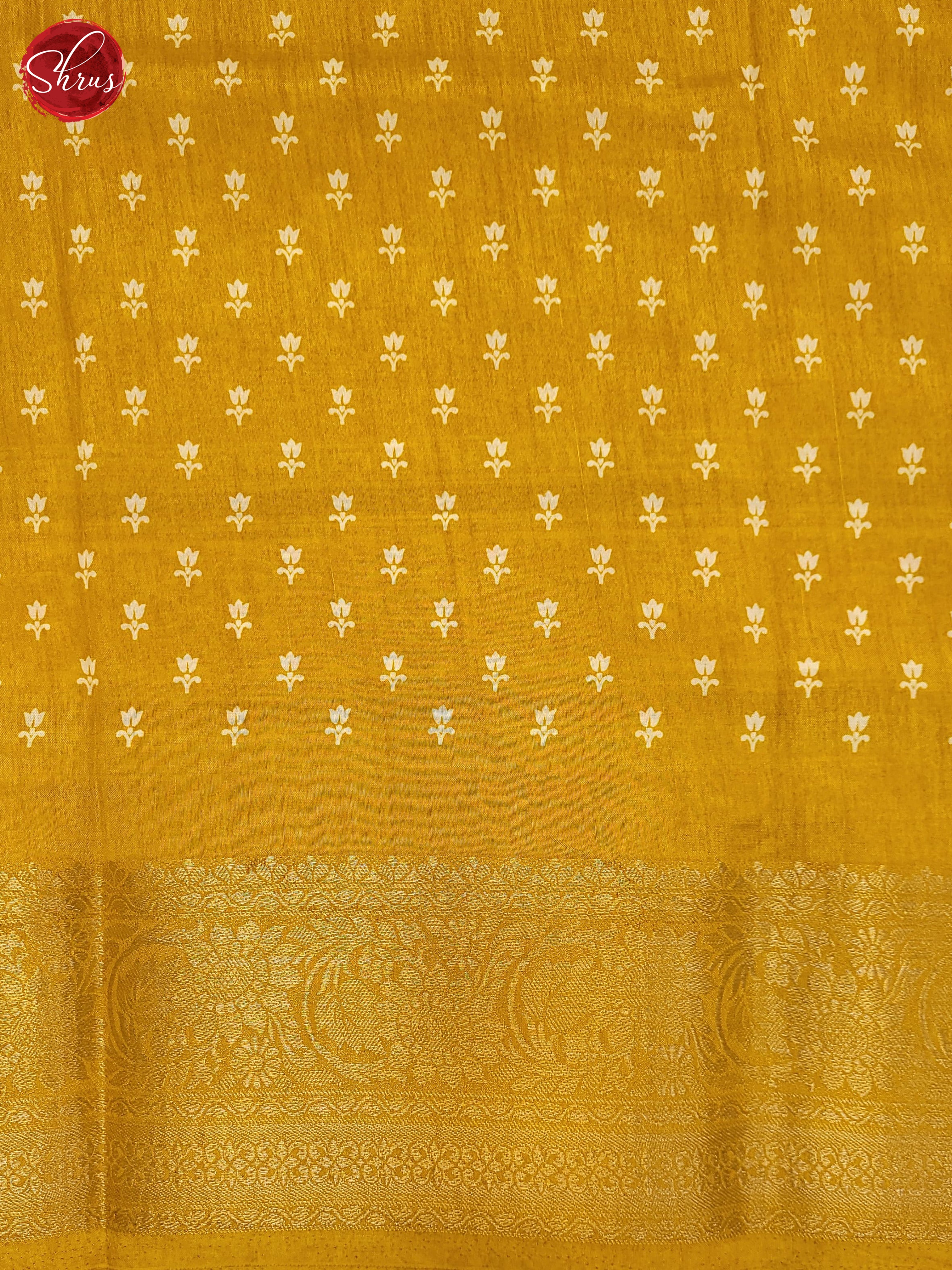 Yellow(Single Tone) - Semi Crepe Saree - Shop on ShrusEternity.com