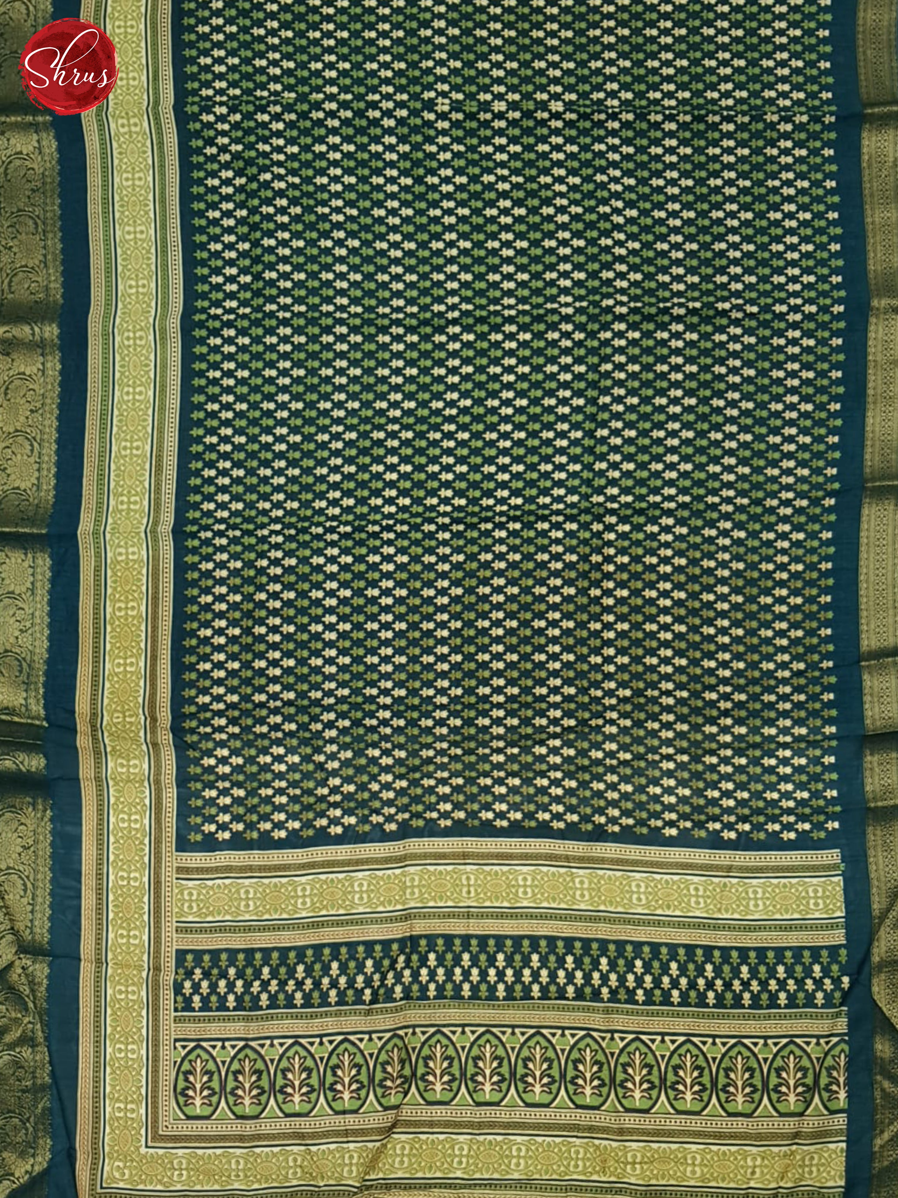 Peacock Blue(Single Tone)- Semi crepe Saree - Shop on ShrusEternity.com