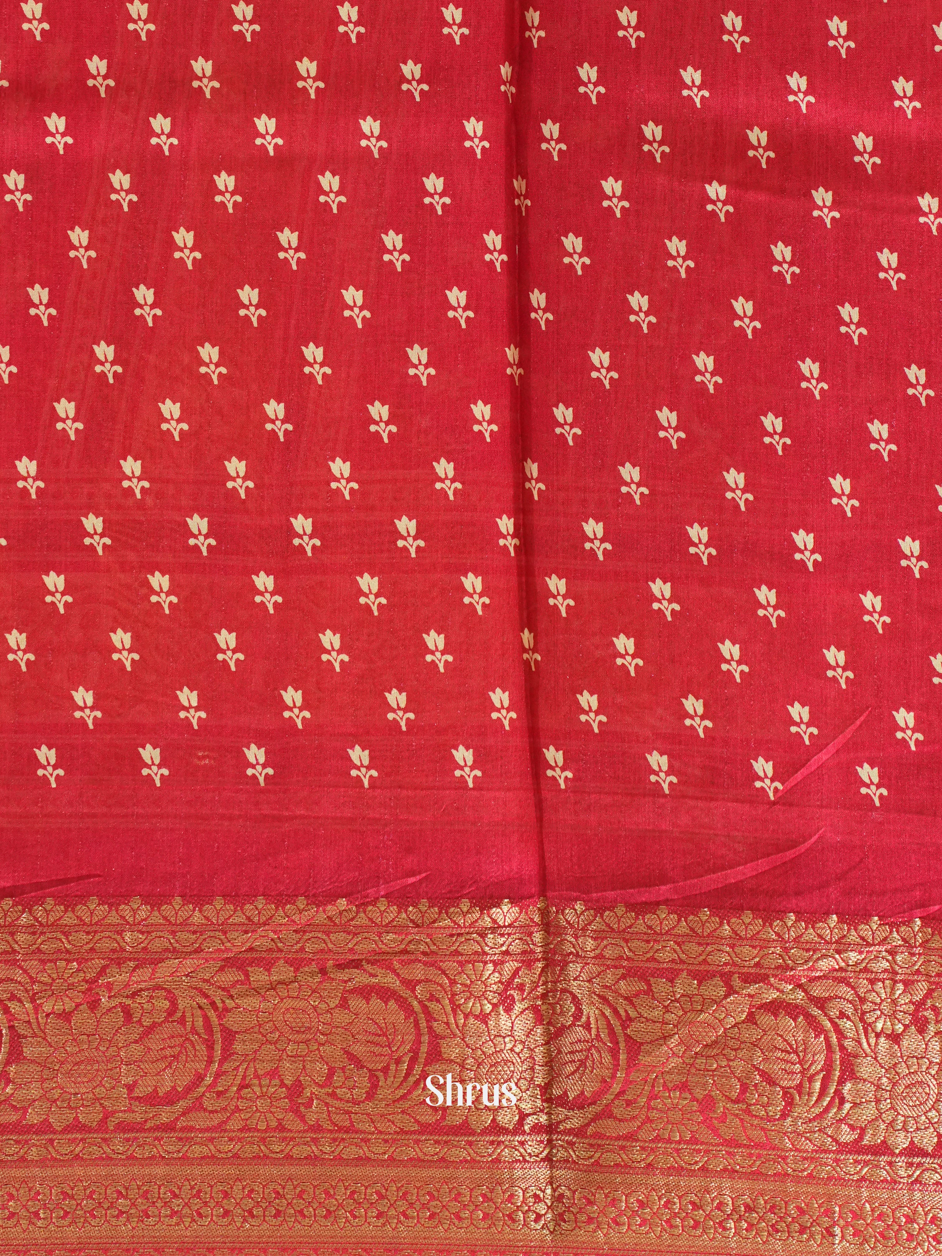 Pink(Single Tone) - Semi Crepe Saree