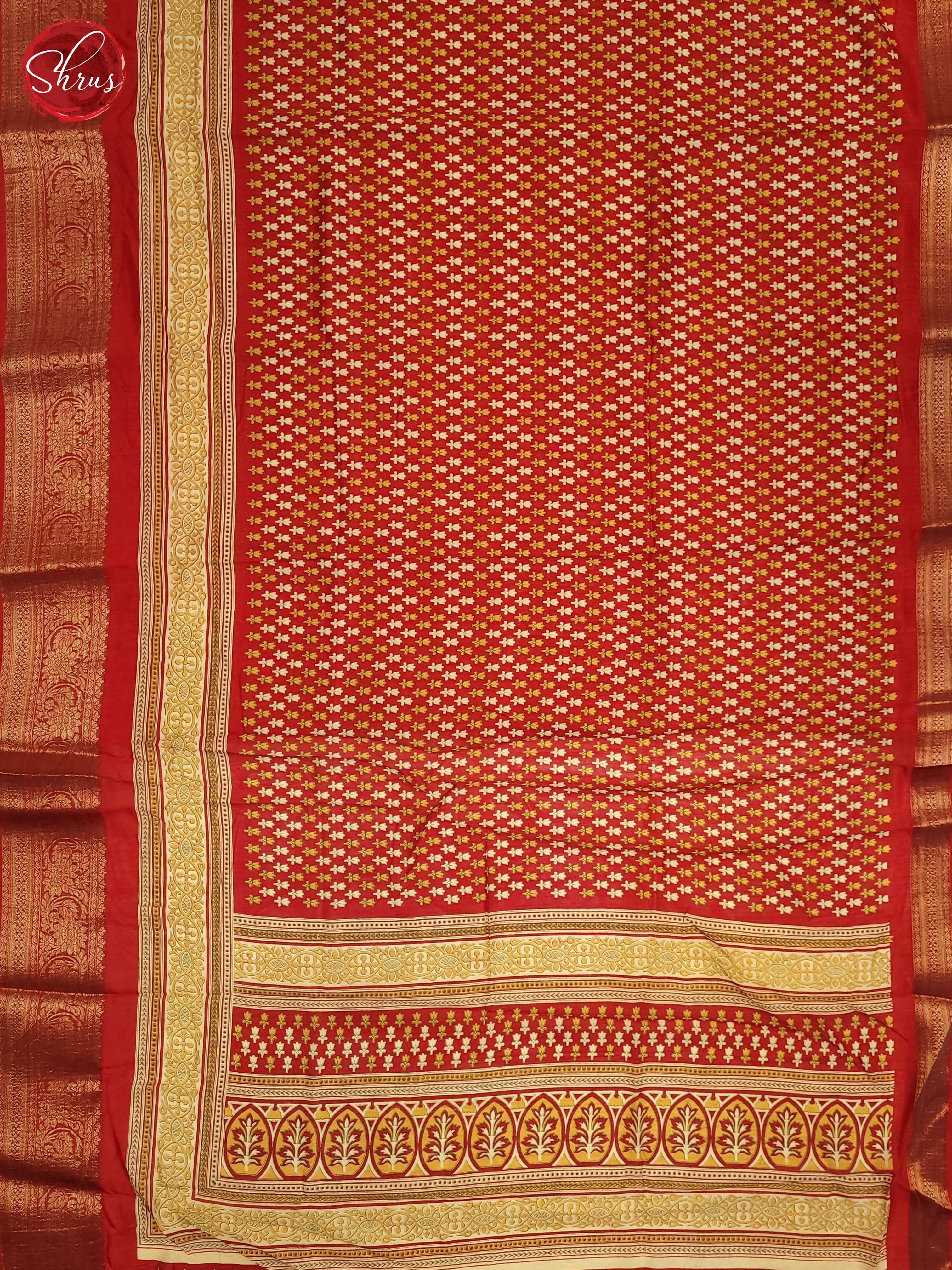 Red(Single Tone)- Semi Crepe Saree - Shop on ShrusEternity.com