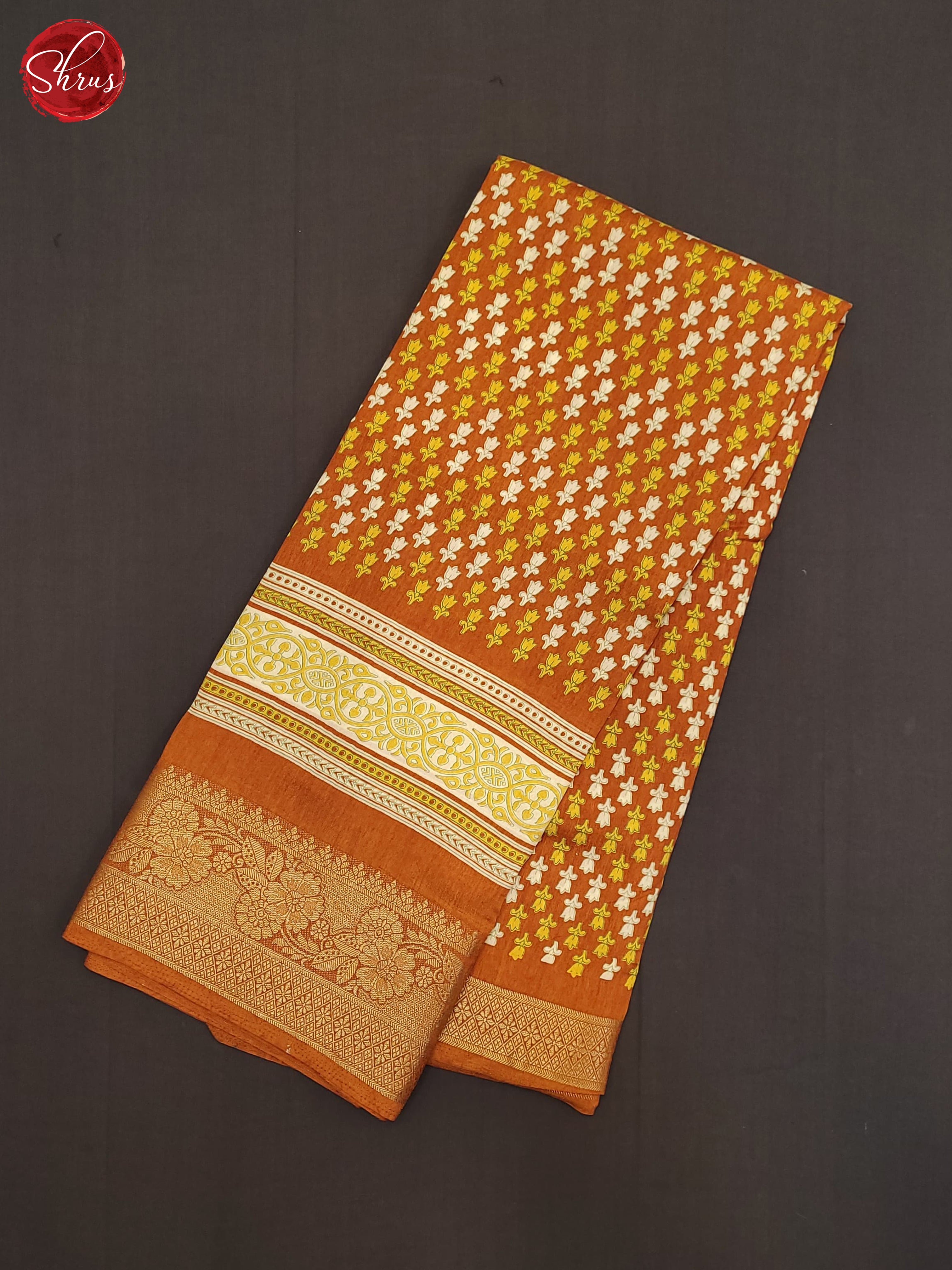 Mustard(Single Tone) - Semi Crepe Saree - Shop on ShrusEternity.com