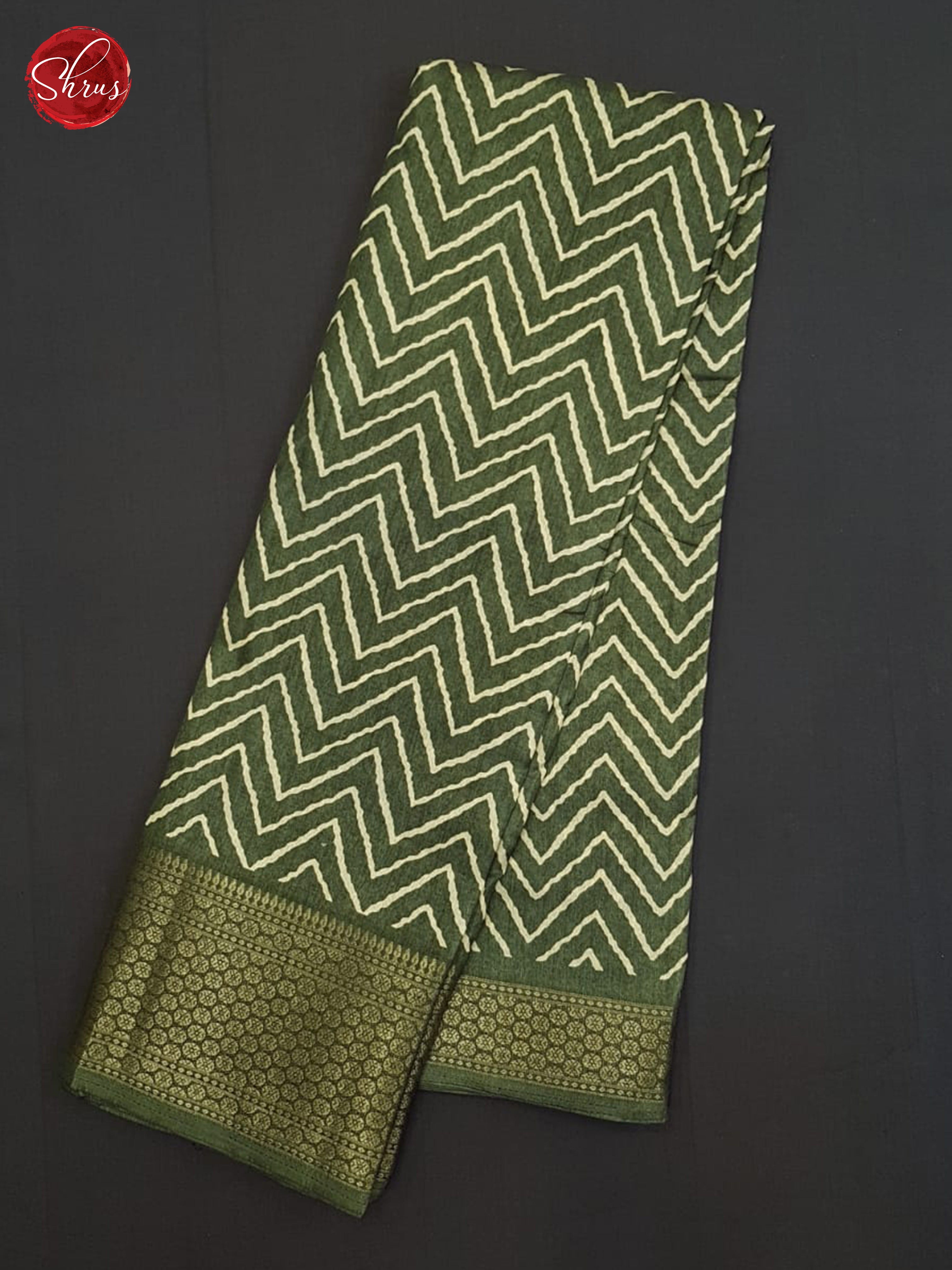 Green(single tone)- Semi crepe saree - Shop on ShrusEternity.com