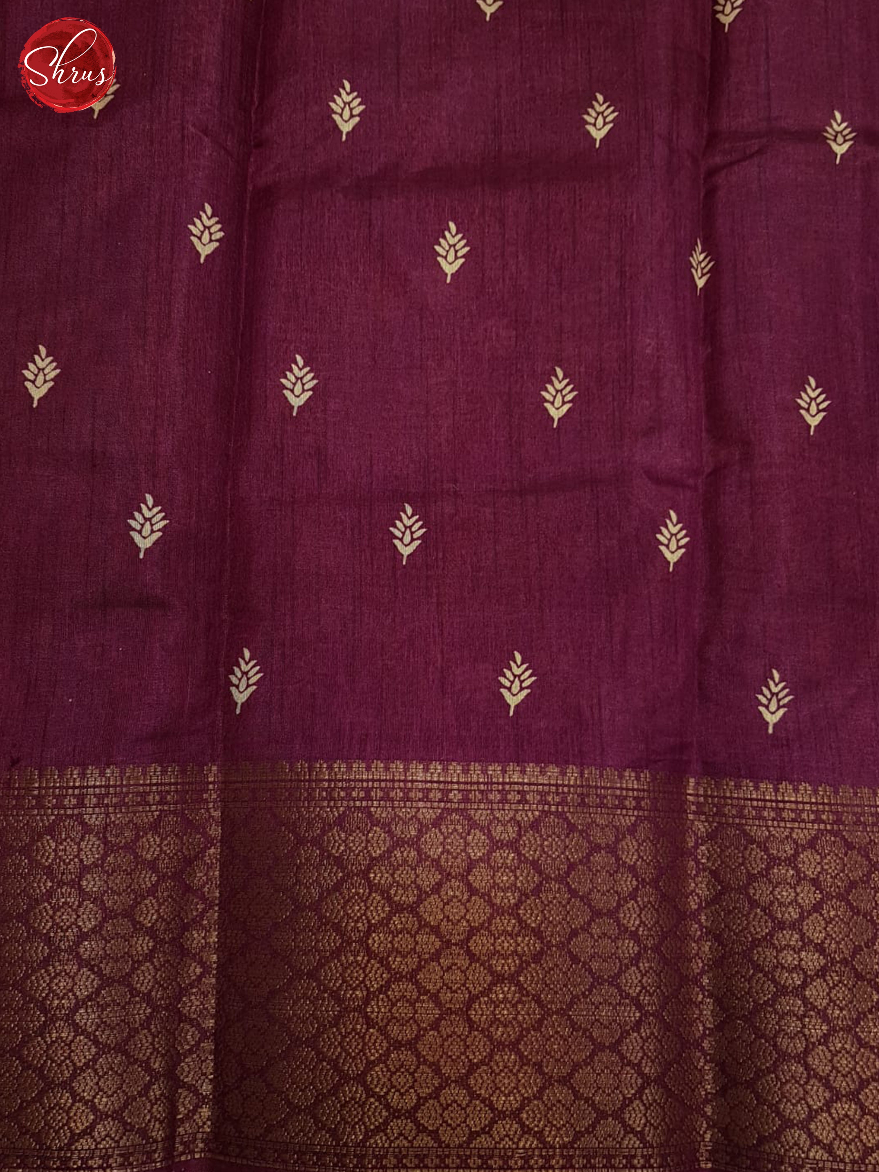 Wine(single tone)- semi crepe saree - Shop on ShrusEternity.com