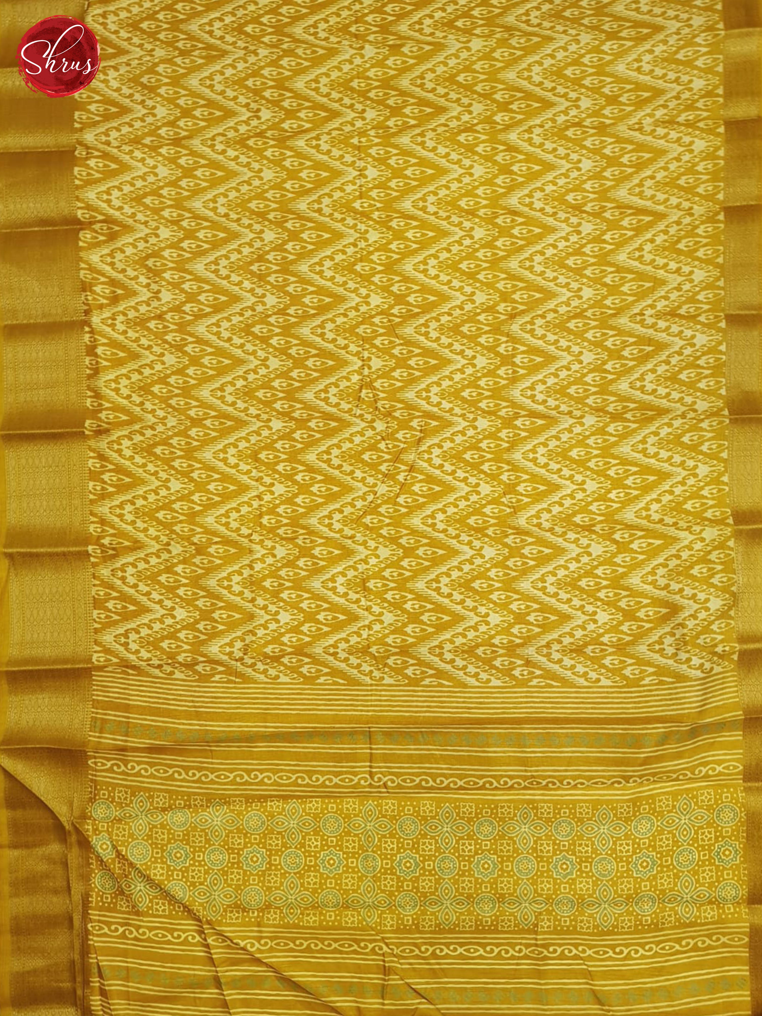 Yellow(single tone)- Semi crepe saree - Shop on ShrusEternity.com