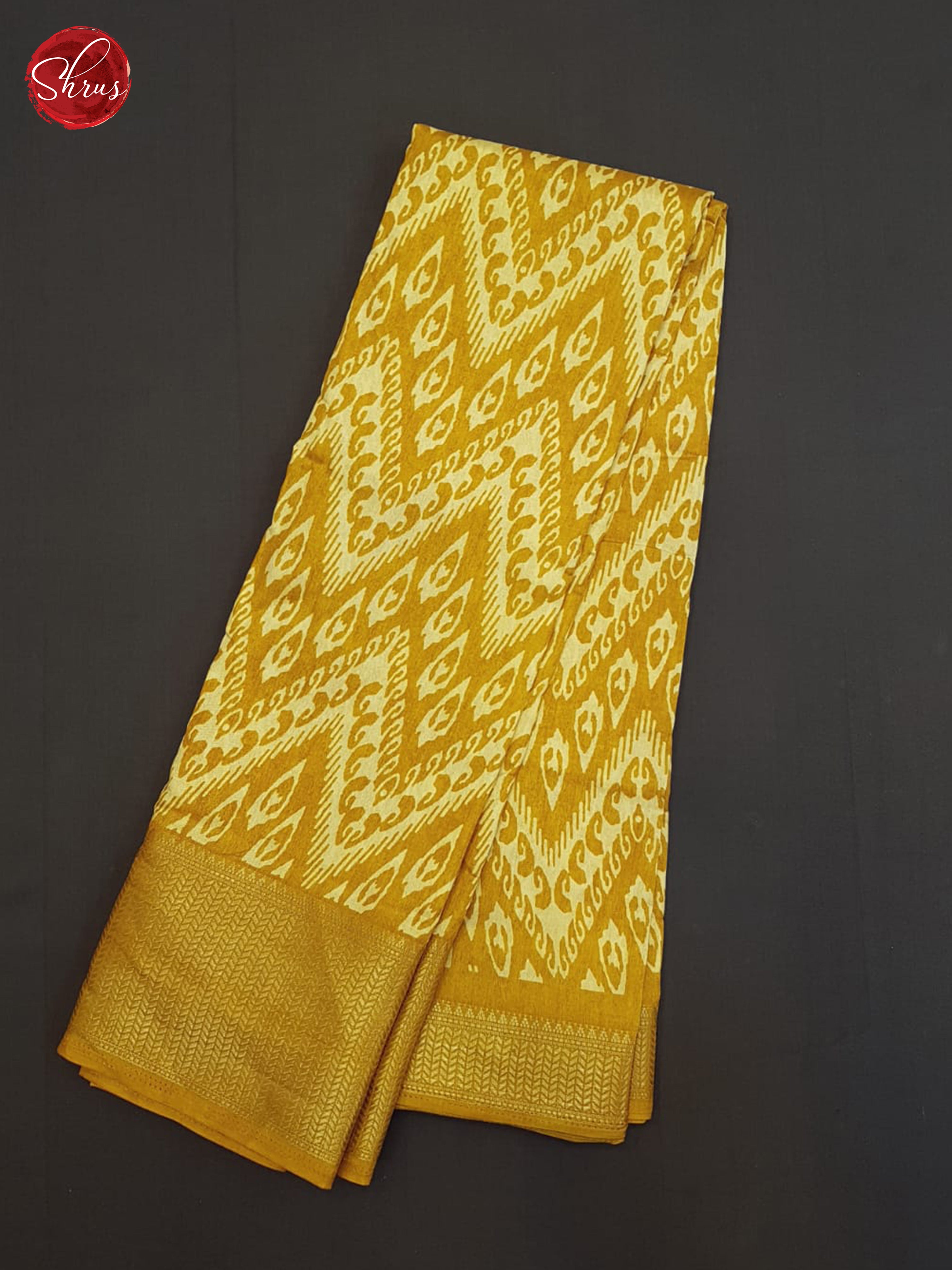 Mustard(single tone)- Semi Crepe saree - Shop on ShrusEternity.com