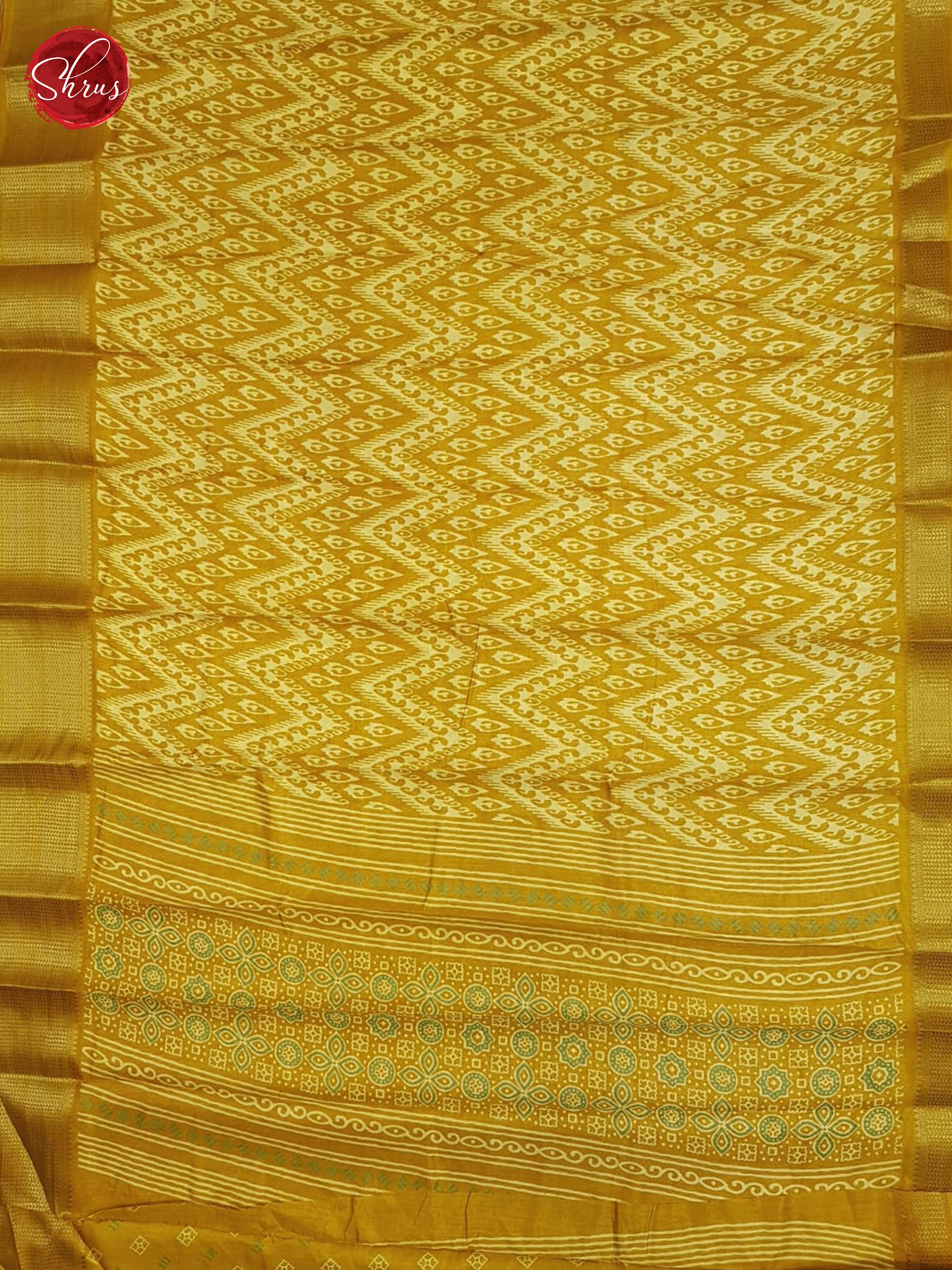 Mustard(single tone)- Semi Crepe saree - Shop on ShrusEternity.com