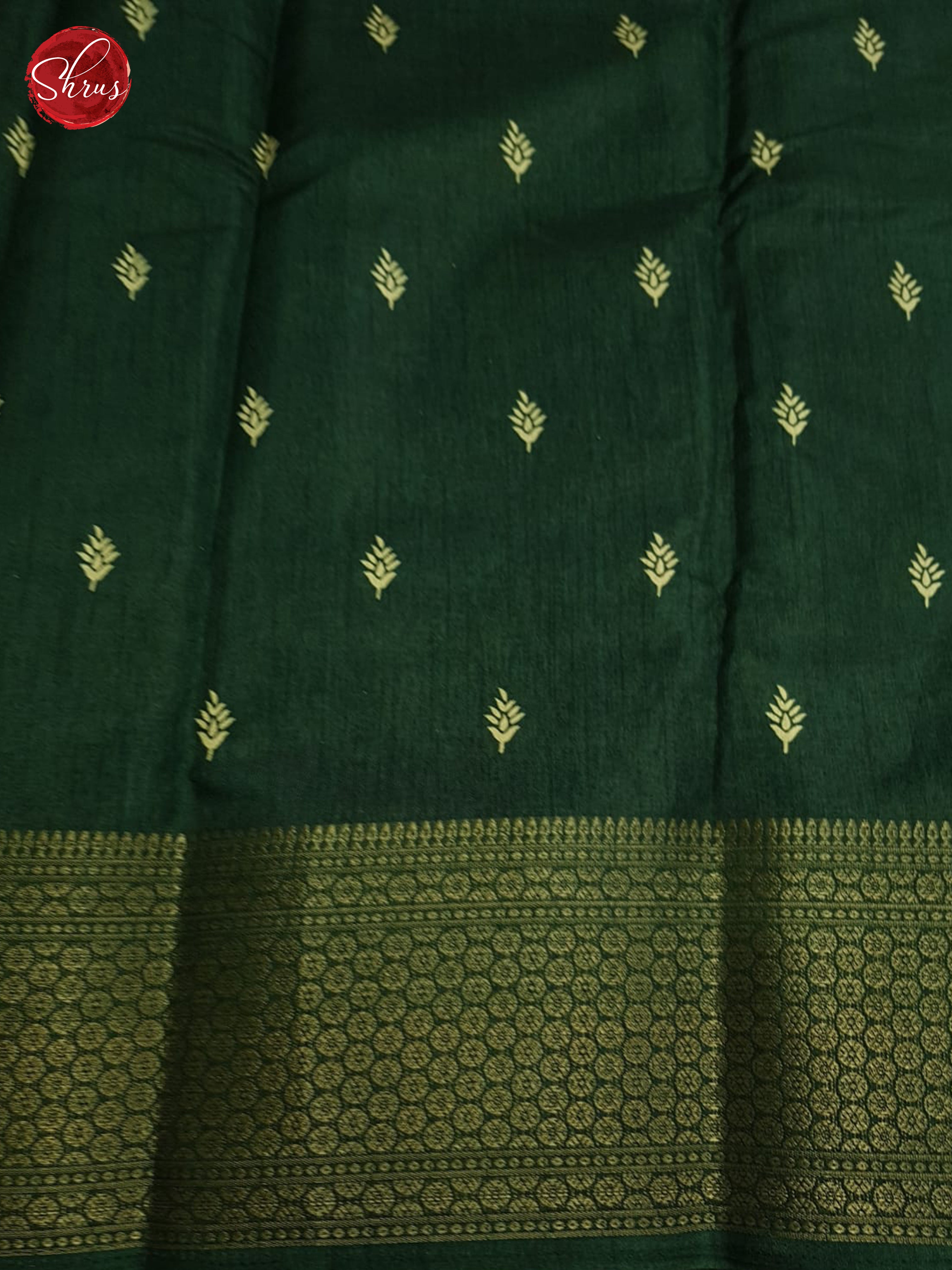 Green(single tone)- Semi crepe saree - Shop on ShrusEternity.com