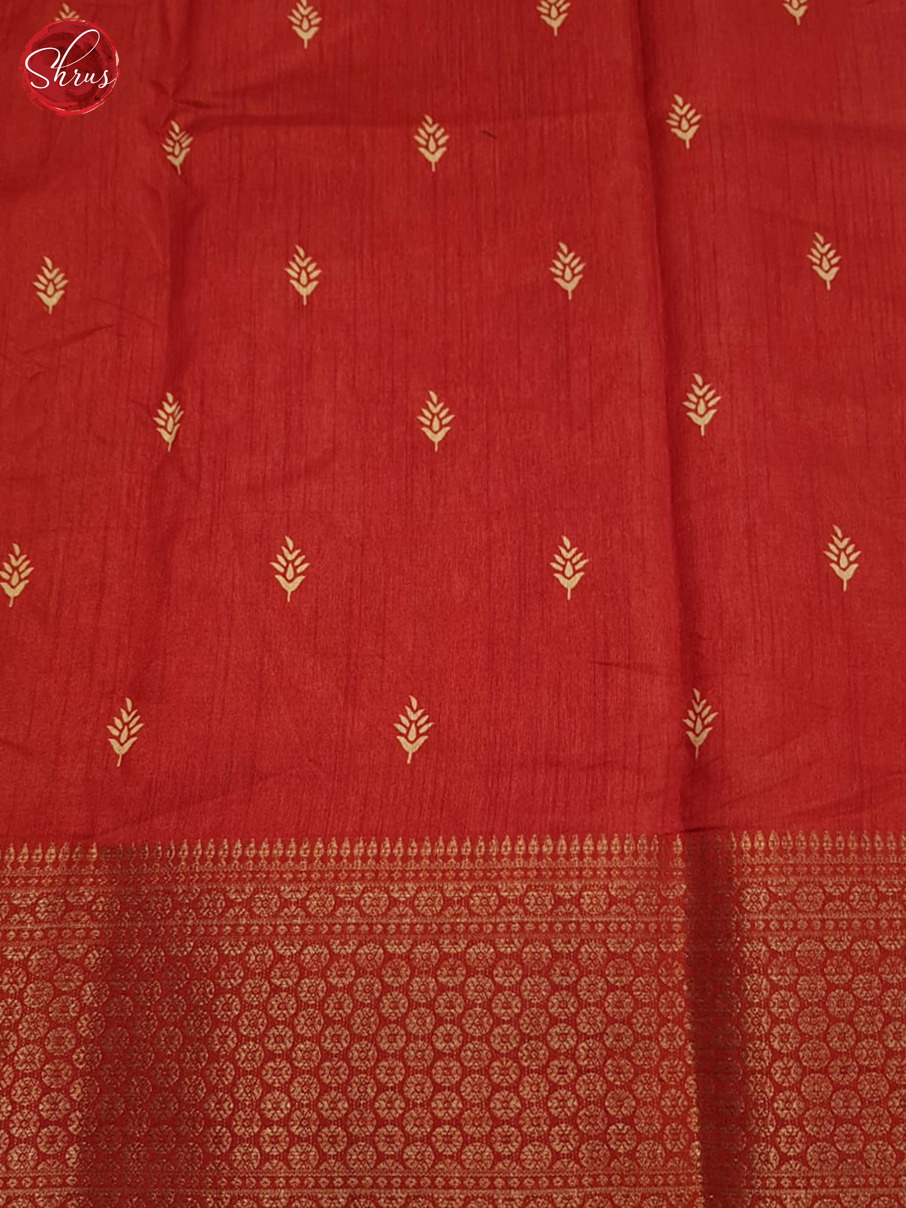 Red(single tone)-Semi Crepe saree - Shop on ShrusEternity.com