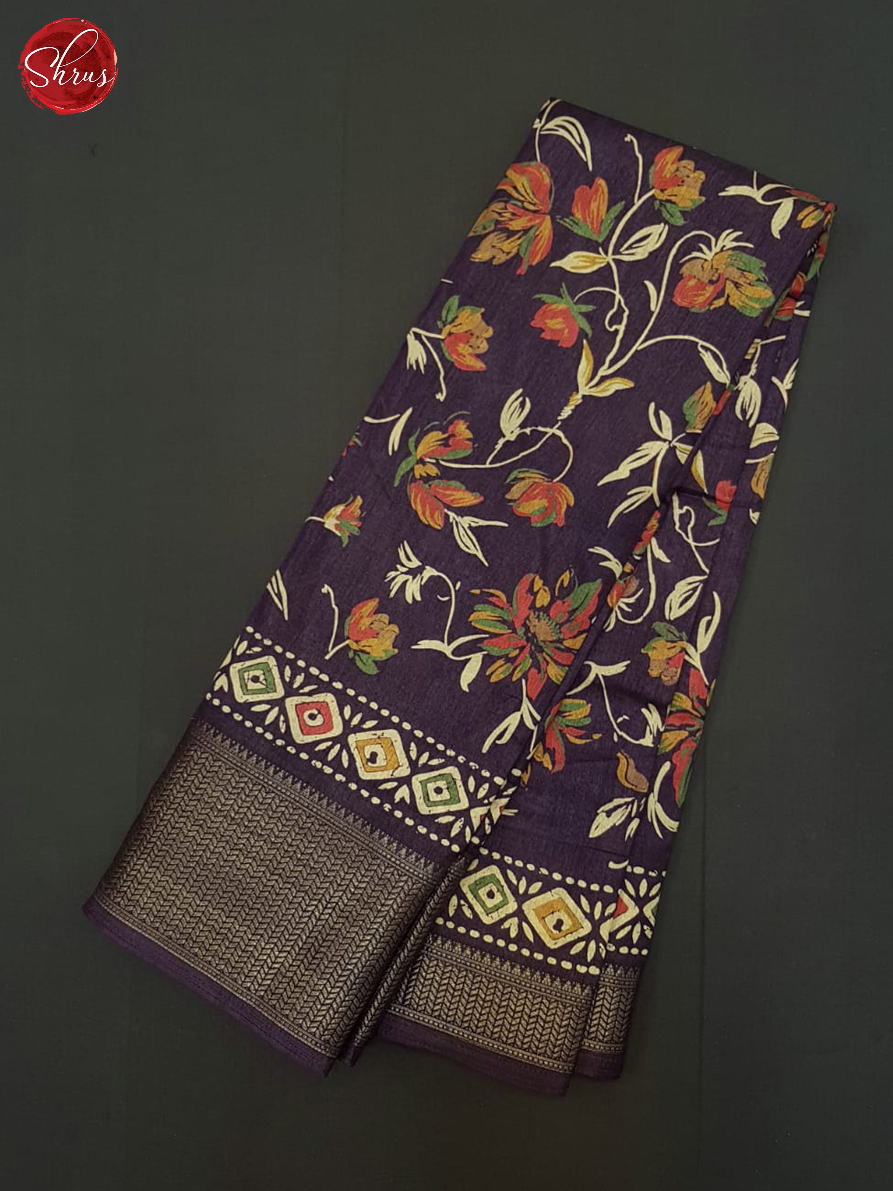 Violet(Single Tone)- Semi Crepe Saree - Shop on ShrusEternity.com