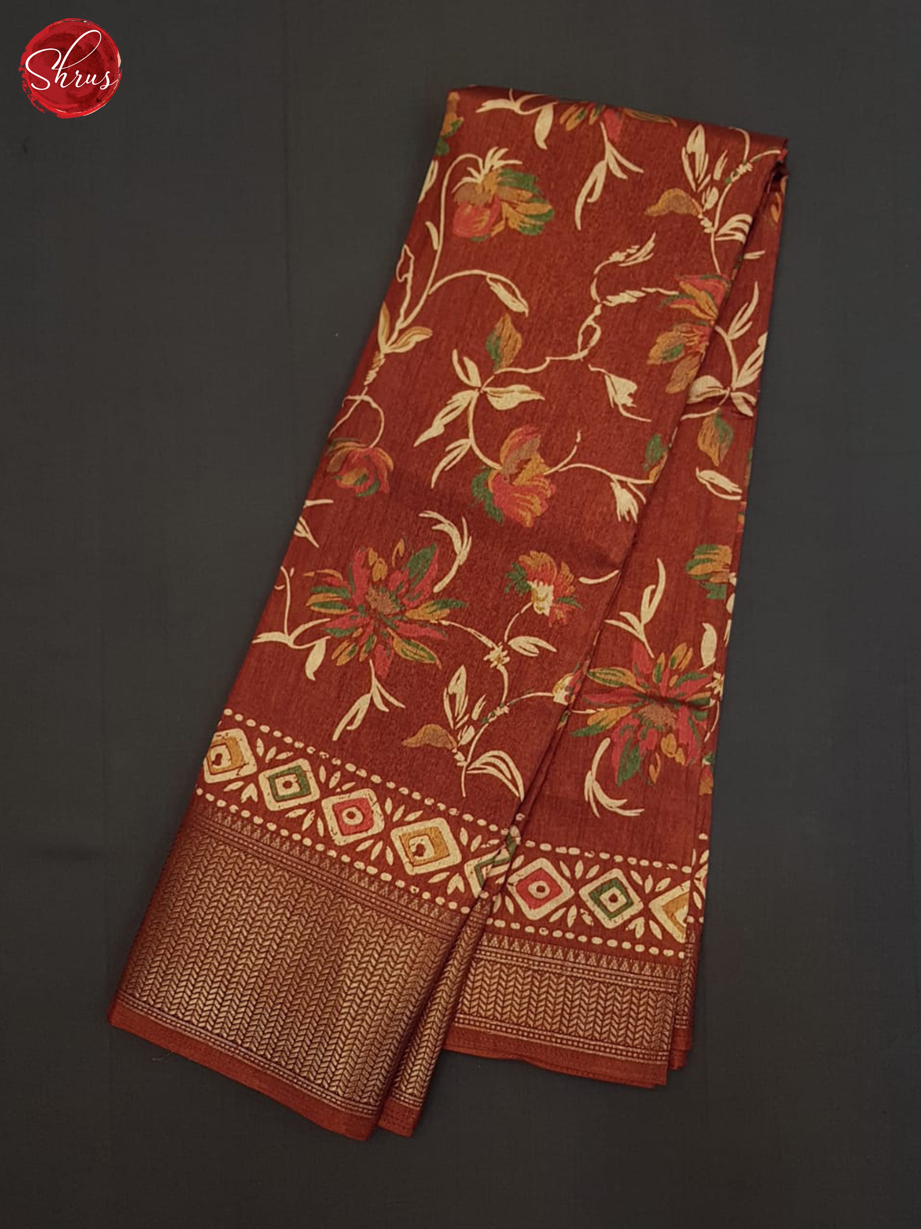 Brown(single tone)- Semi crepe saree - Shop on ShrusEternity.com