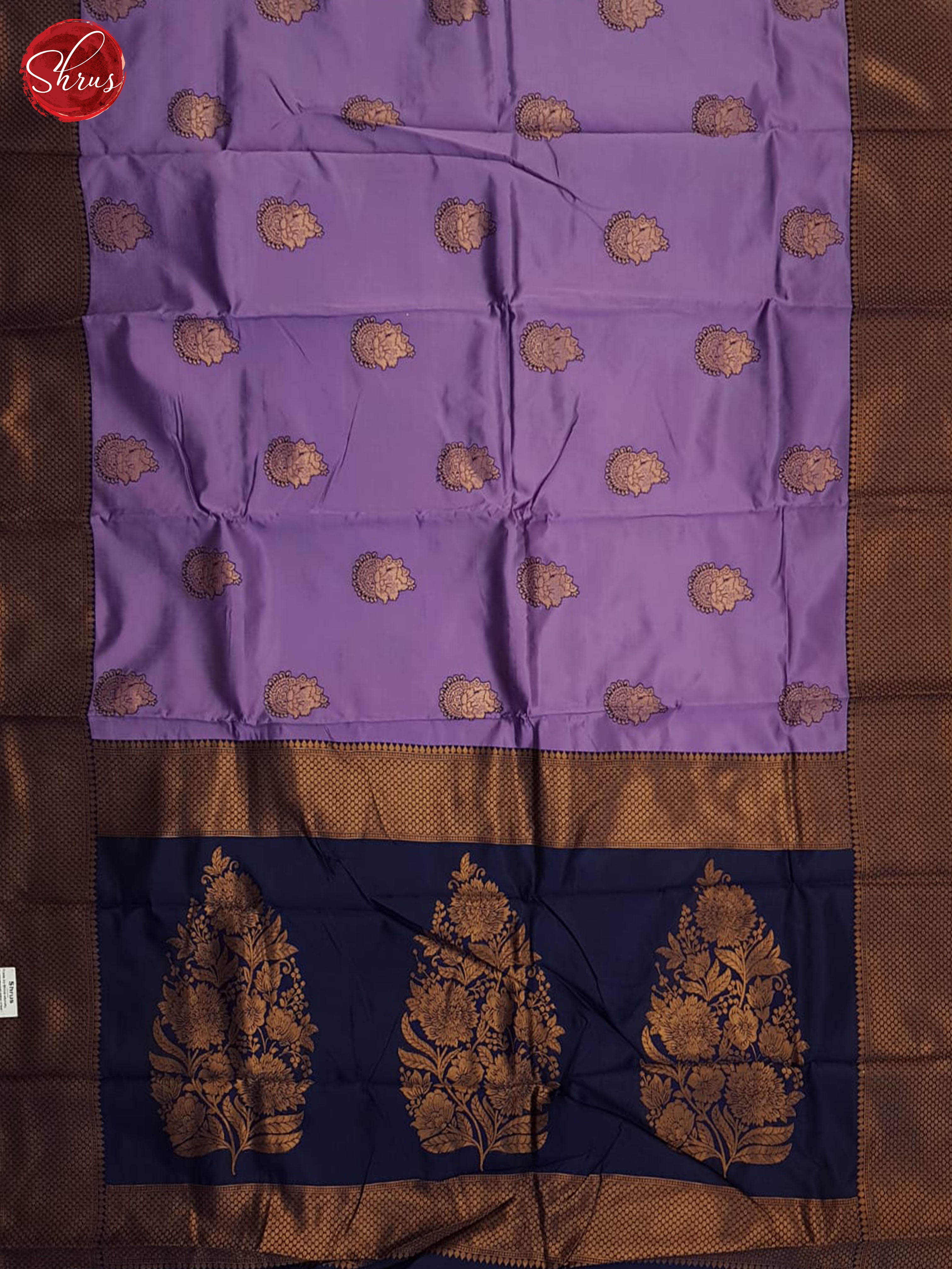 Lavender And Blue-Semi soft silk saree - Shop on ShrusEternity.com