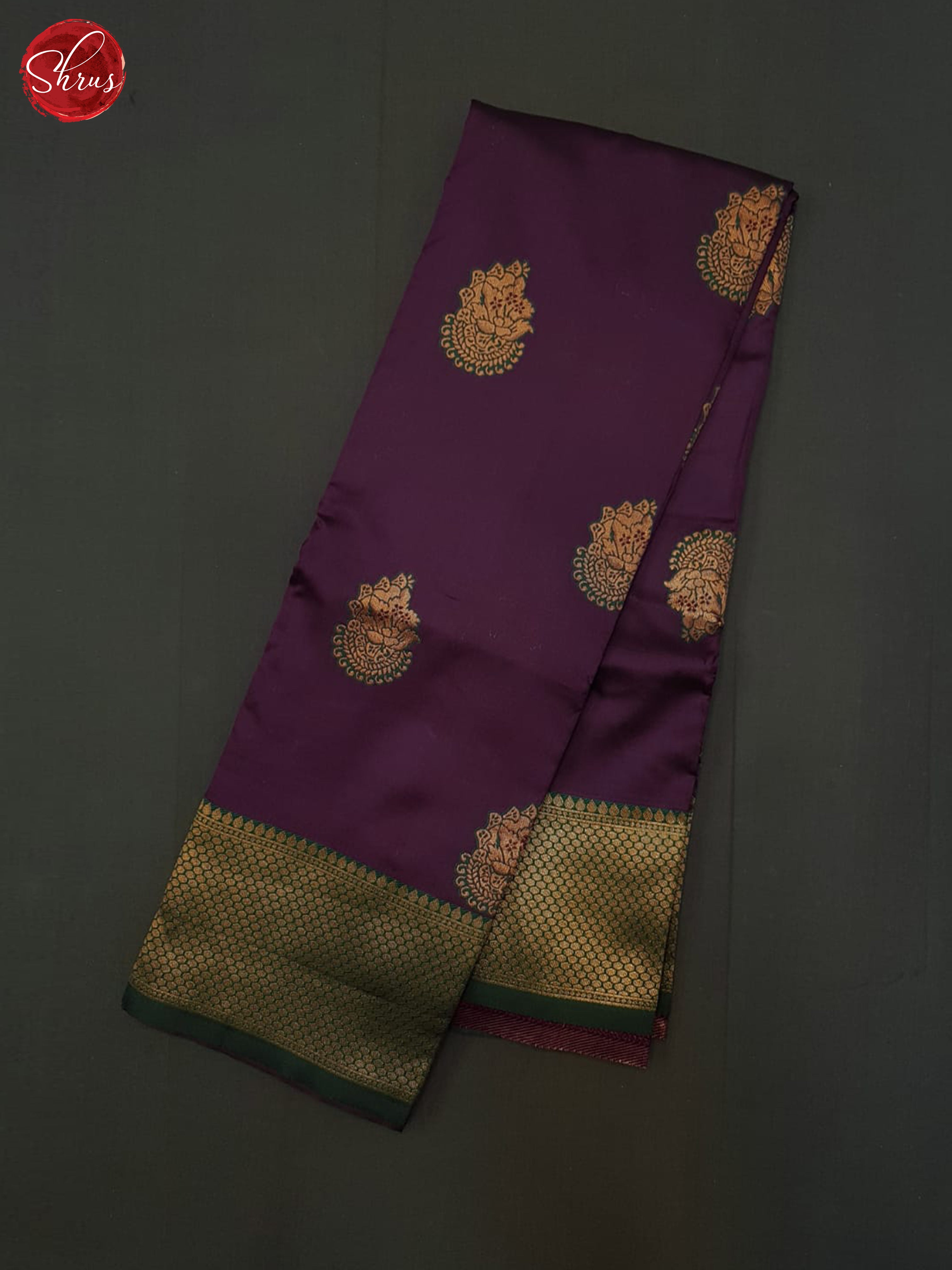 Purple And Green- Semi Soft Silk Saree - Shop on ShrusEternity.com