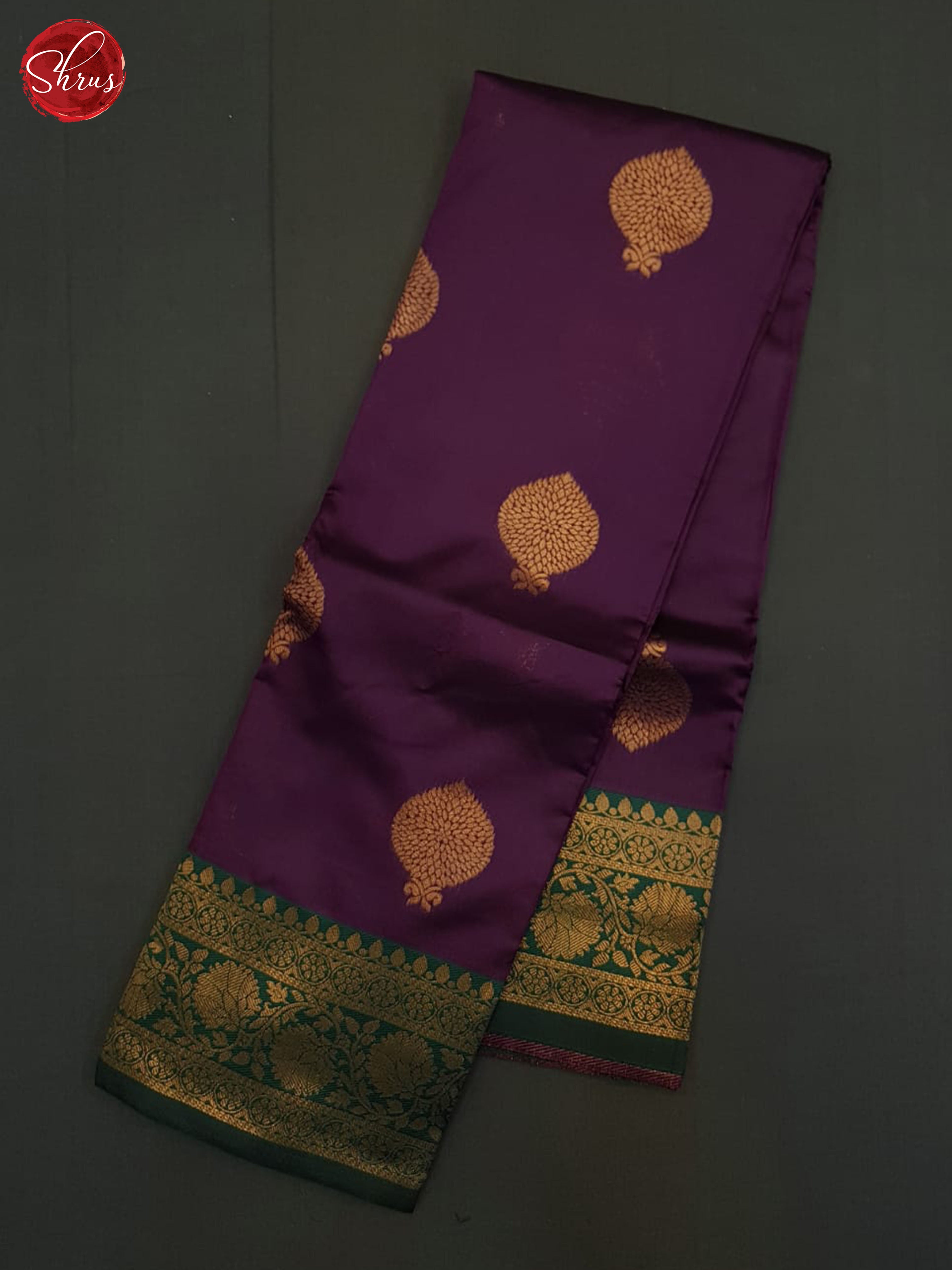 Purple And Green-Semi Soft Silk Saree - Shop on ShrusEternity.com