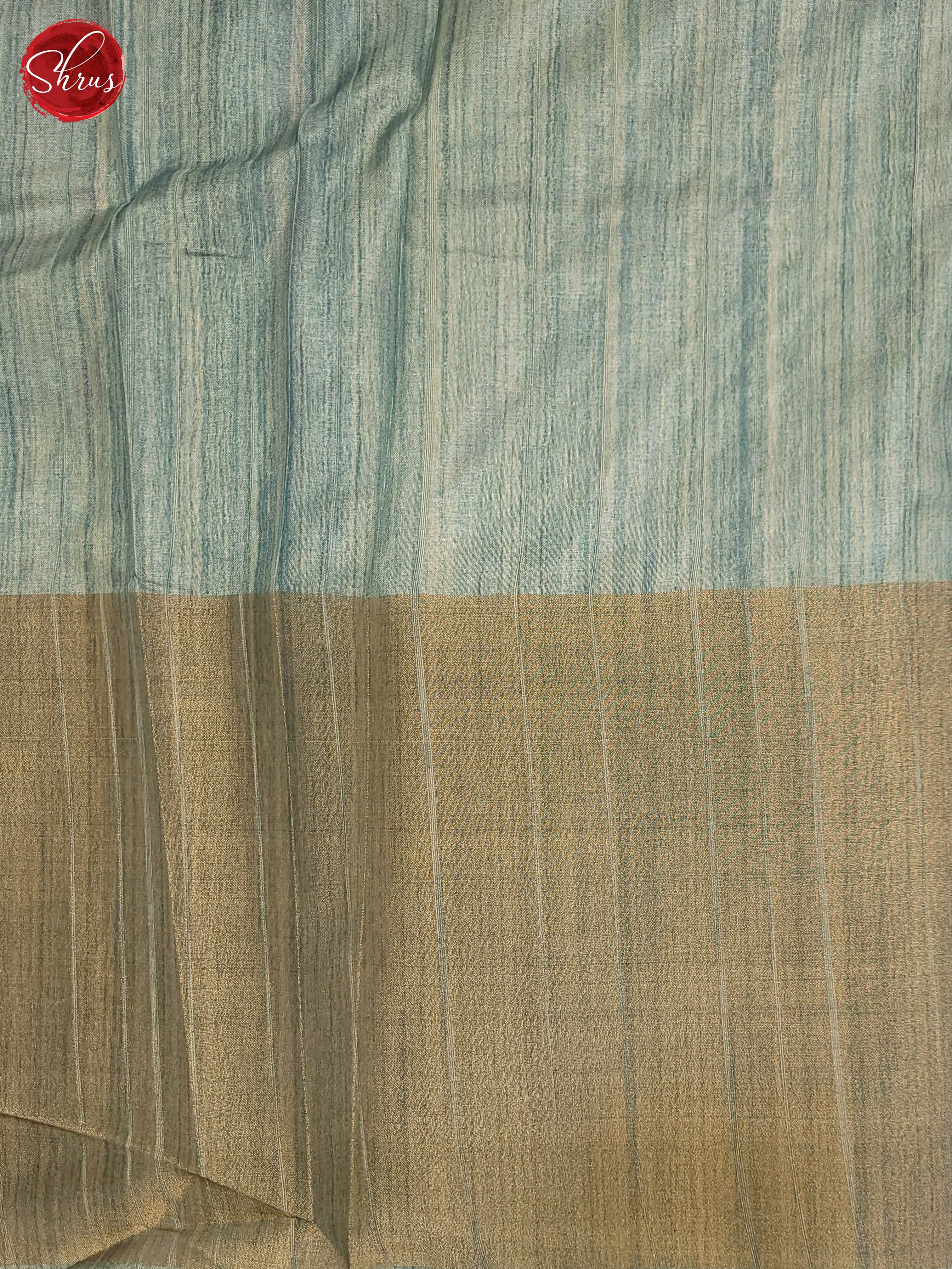 Beige & Blue - Semi Tussar Saree - Shop on ShrusEternity.com