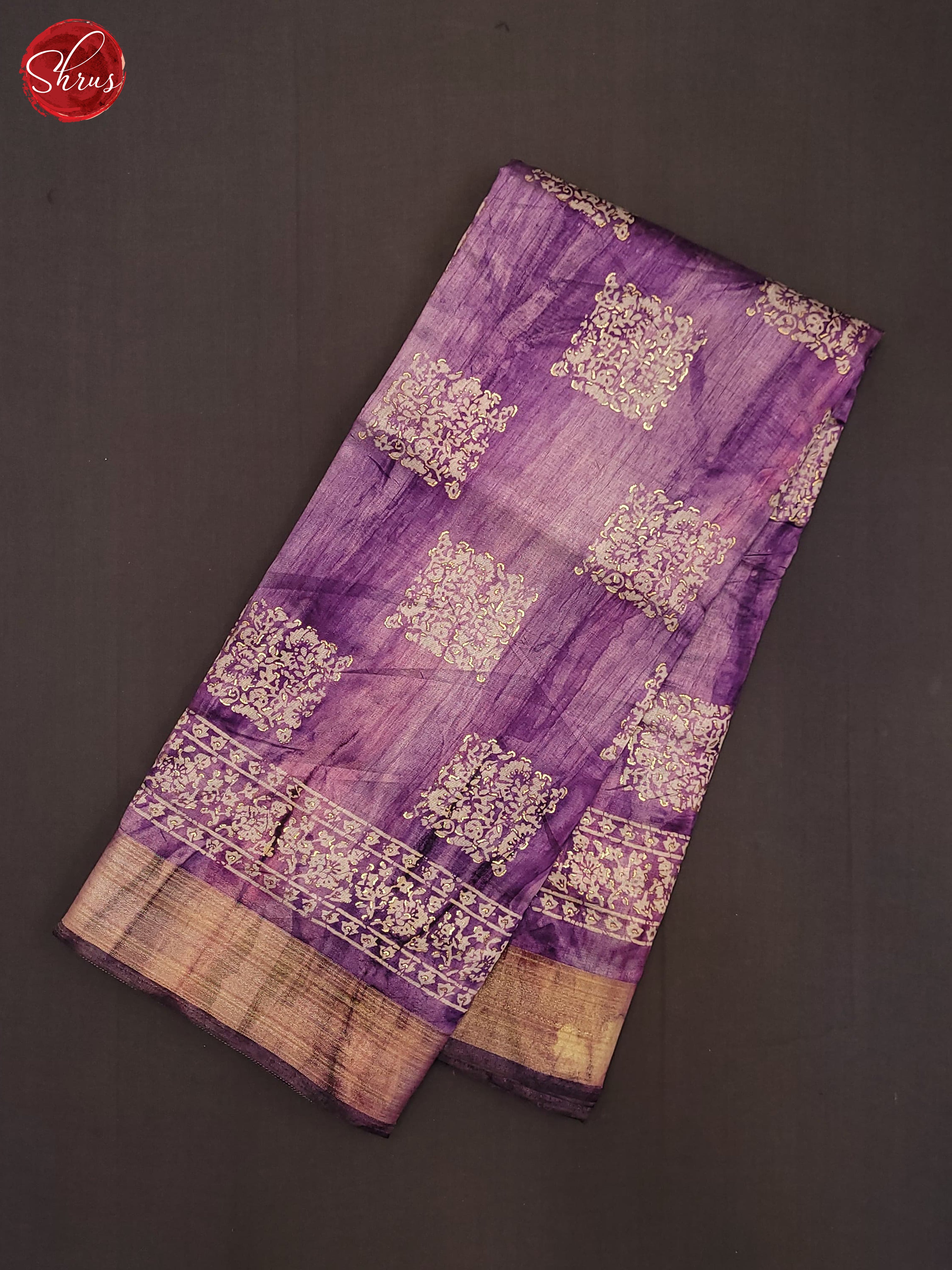 Lavender(Single Tone) - Semi Matka Saree - Shop on ShrusEternity.com