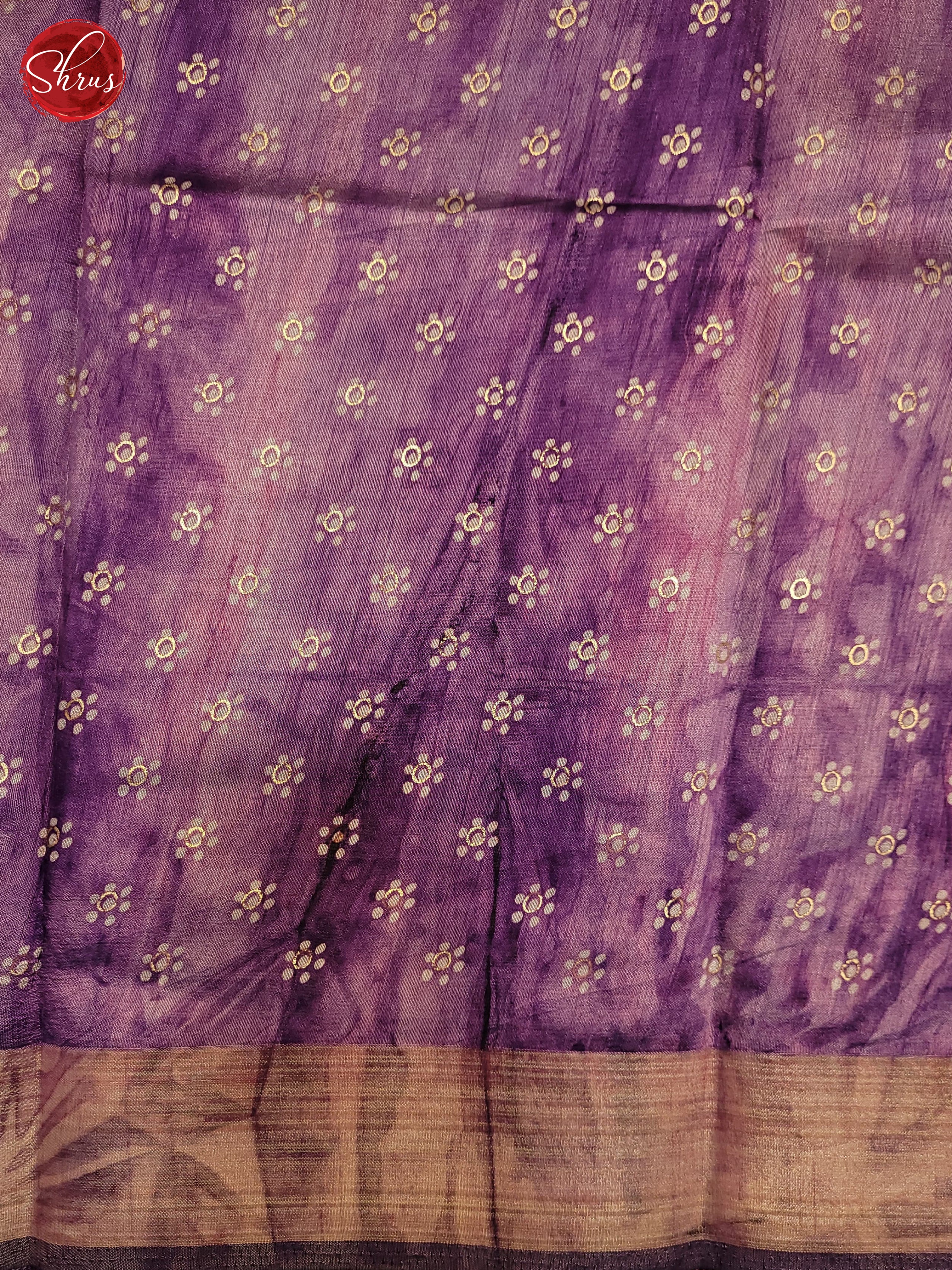 Lavender(Single Tone) - Semi Matka Saree - Shop on ShrusEternity.com