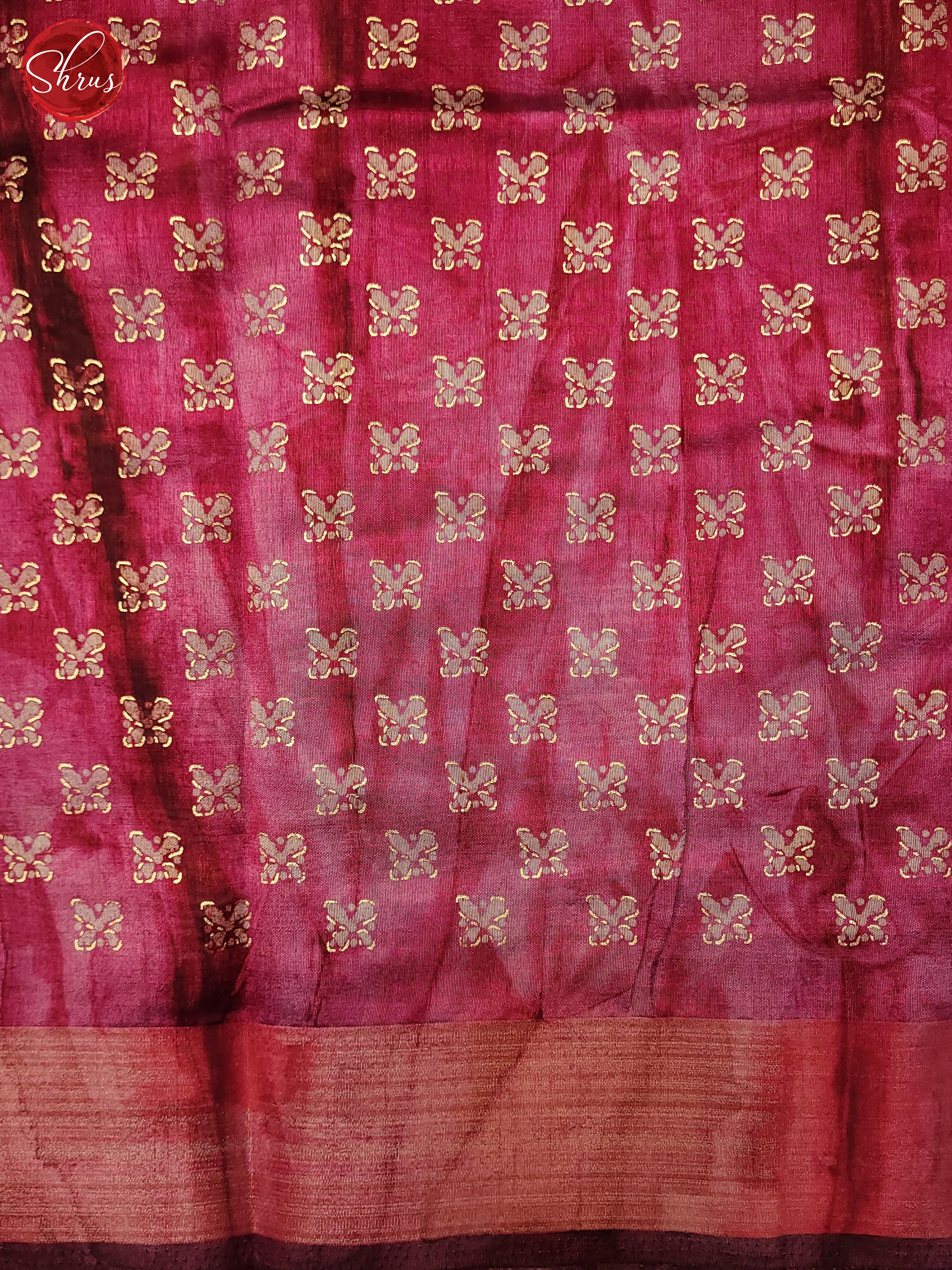 Pink(SIngle Tone) - Semi Matka Saree - Shop on ShrusEternity.com