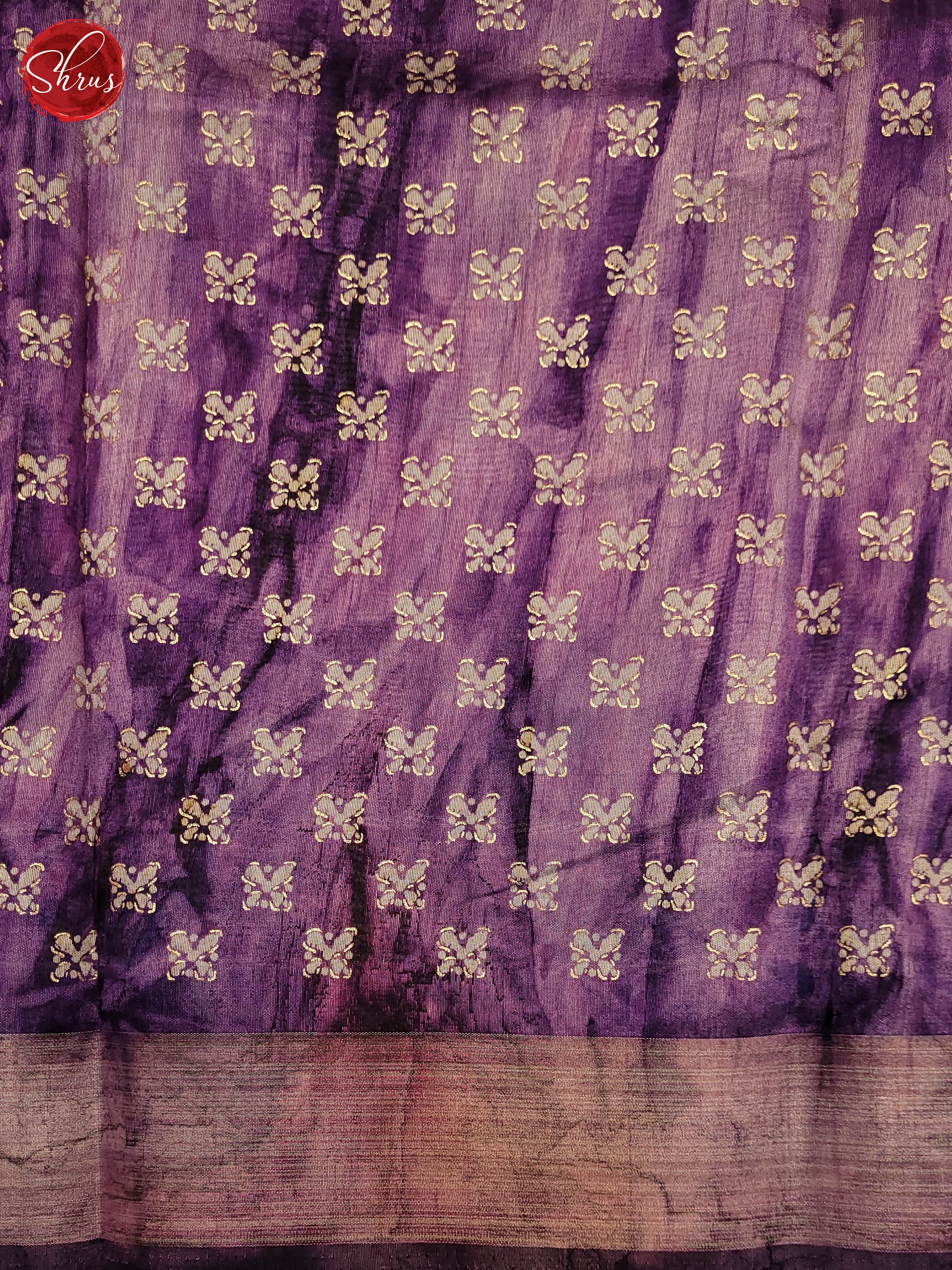 Purple(Single Tone)- Semi Matka Saree - Shop on ShrusEternity.com