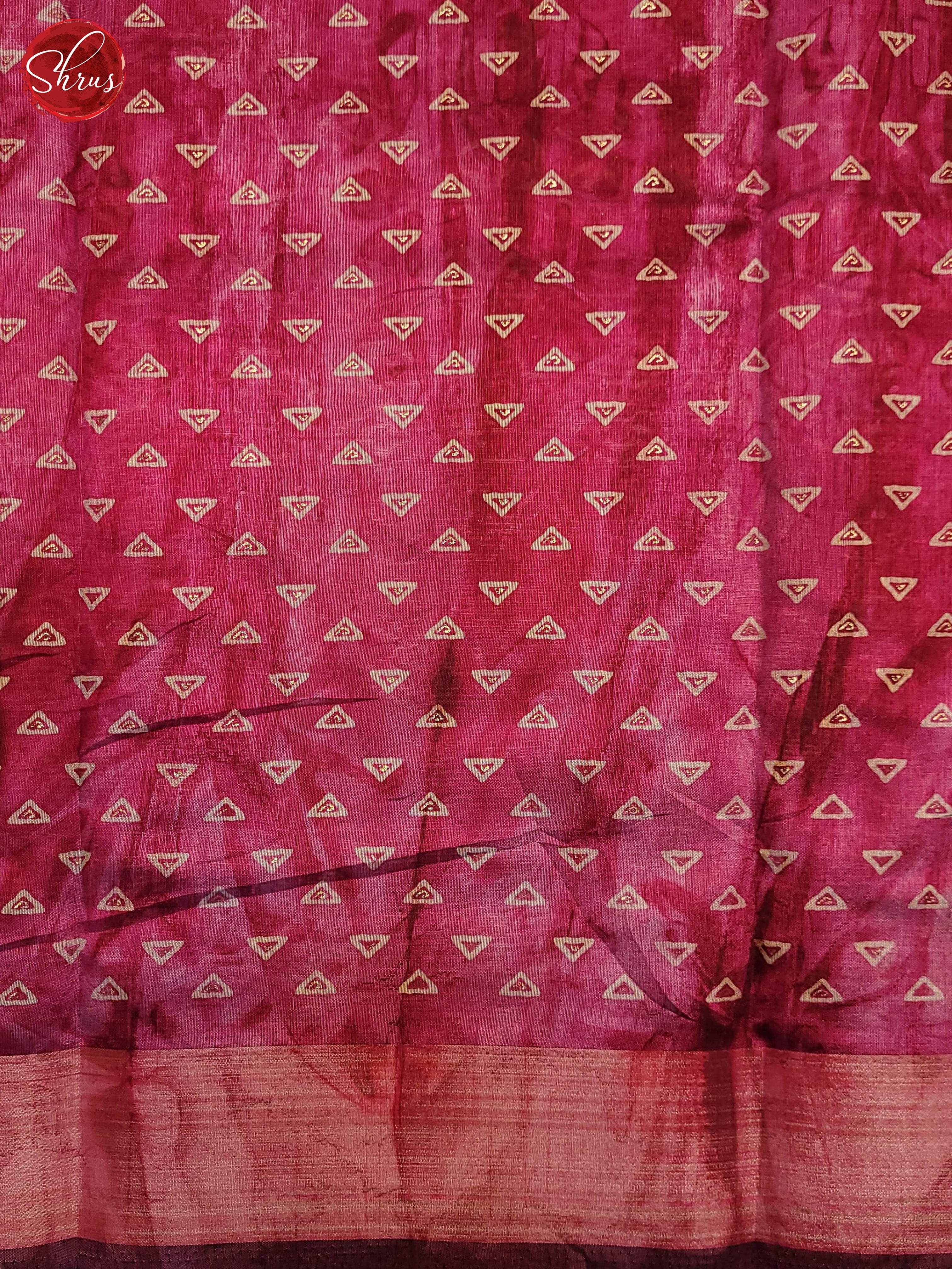 Pink(Single Tone) - Semi Matka Saree - Shop on ShrusEternity.com