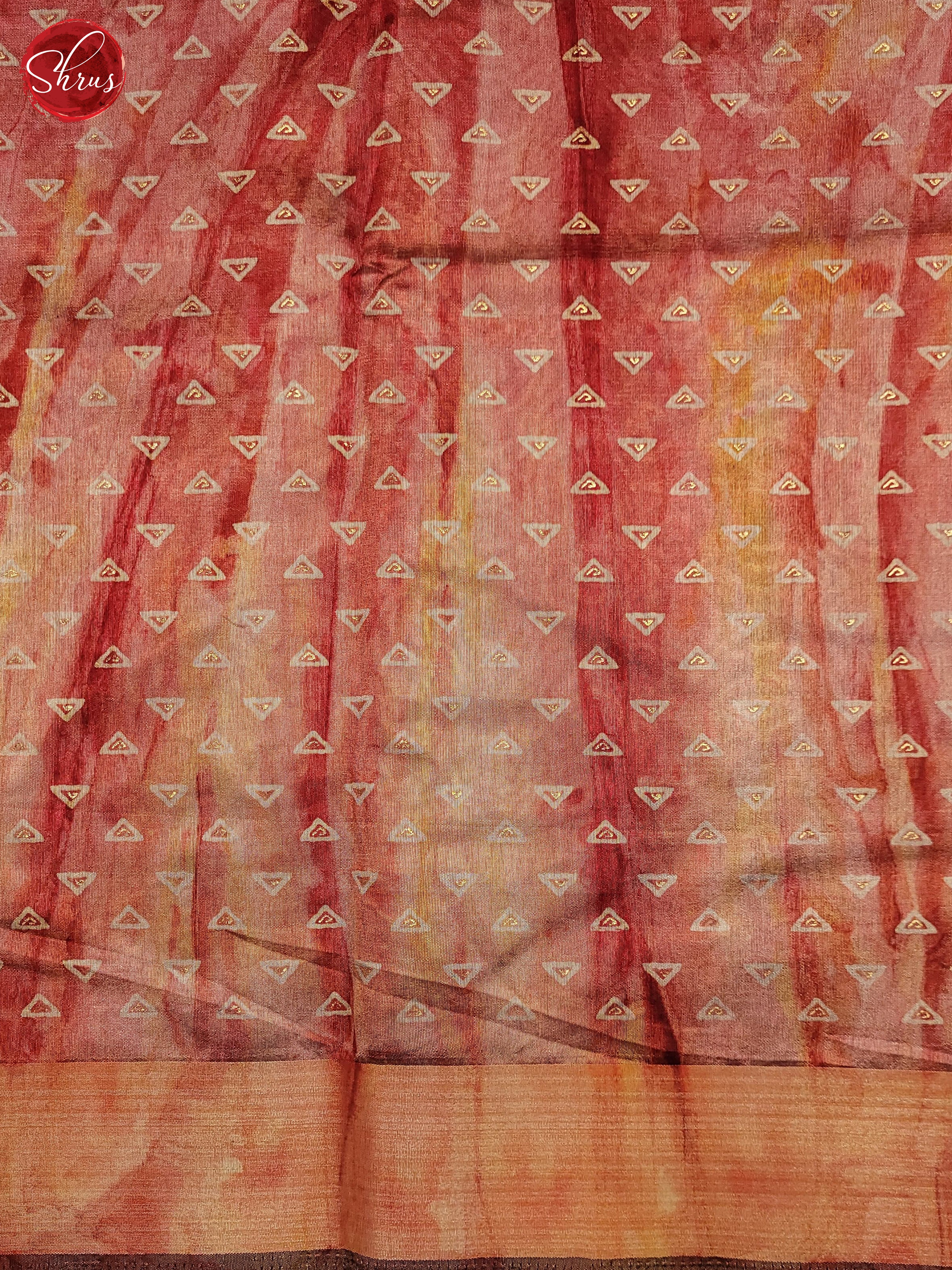Peachish Pink(Single Tone) - Semi Matka Saree - Shop on ShrusEternity.com