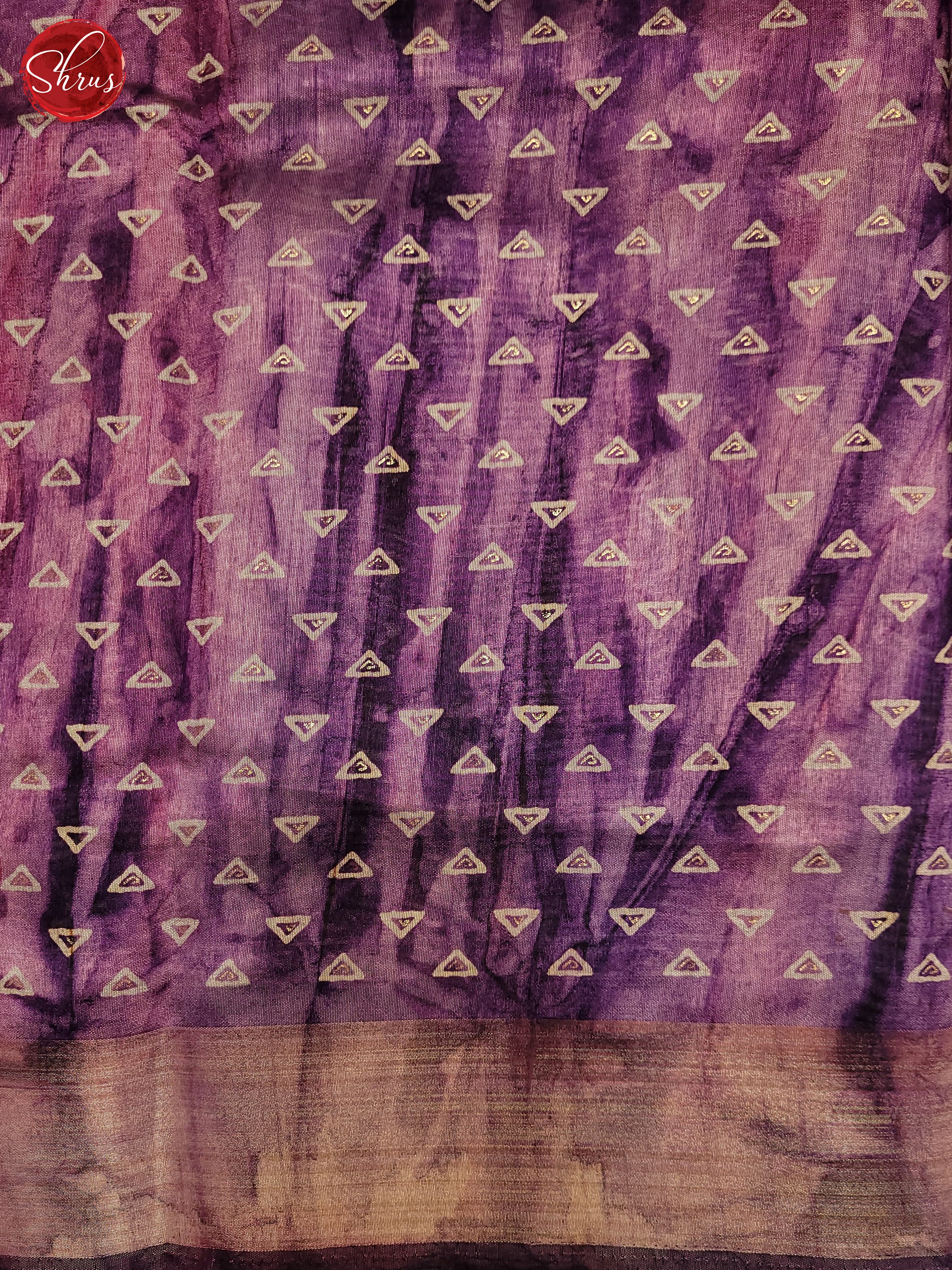 Purple(Single Tone) - Semi Matka Saree - Shop on ShrusEternity.com