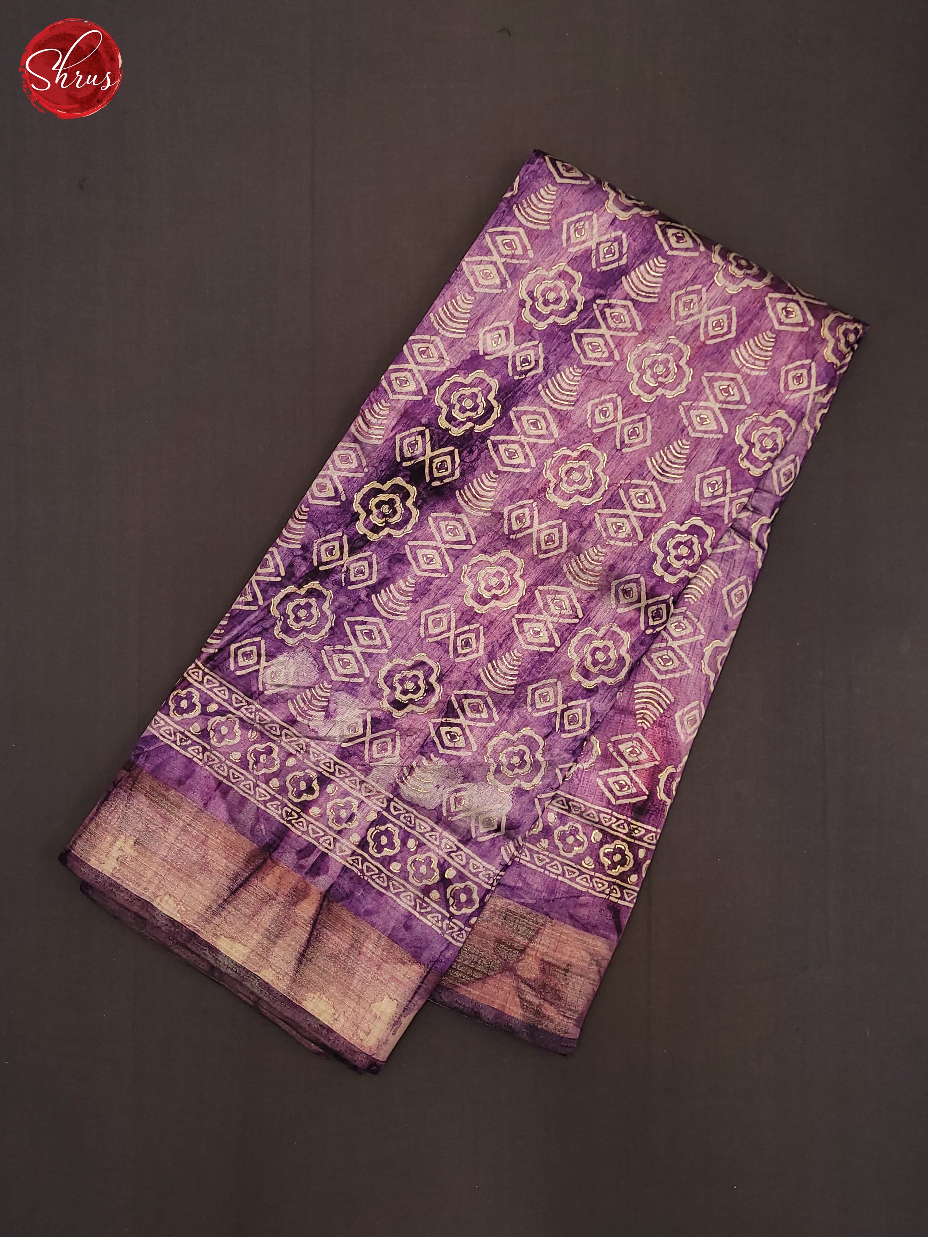 Purple(Single Tone) - Semi Matka Saree - Shop on ShrusEternity.com