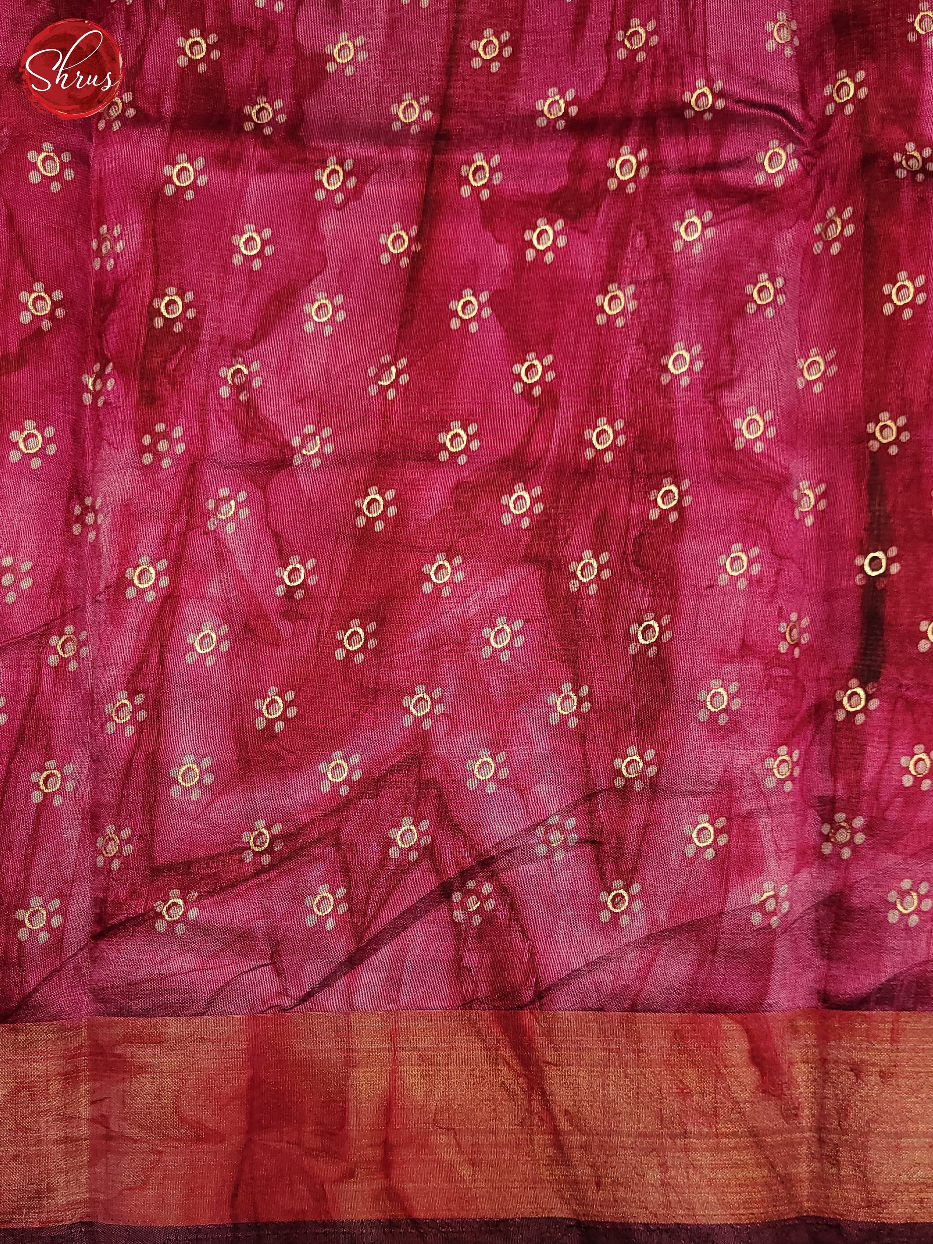 Pink(Single Tone) - Semi Matka Saree - Shop on ShrusEternity.com