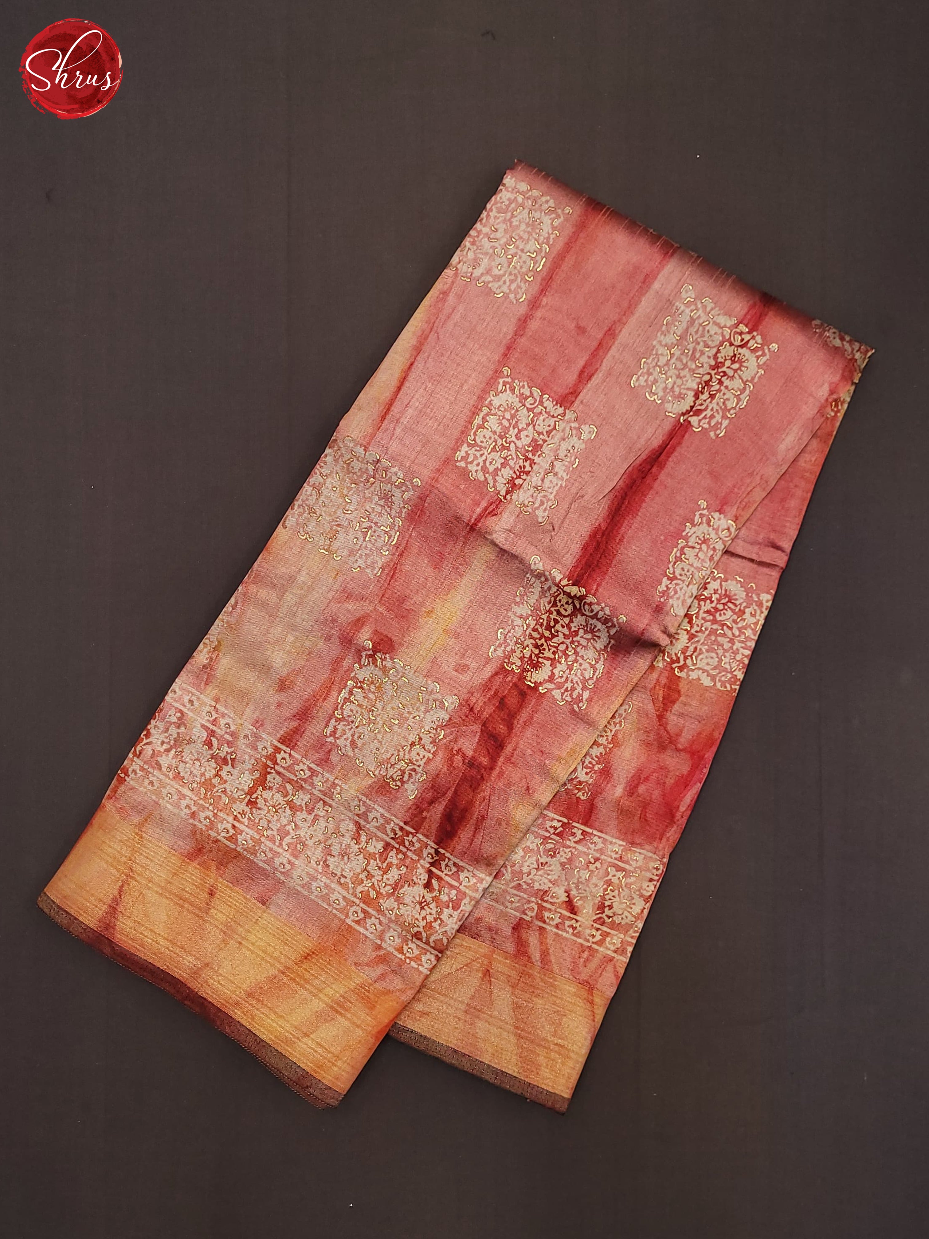 Reddish Pink(SIngle Tone) - Semi Matka Saree - Shop on ShrusEternity.com