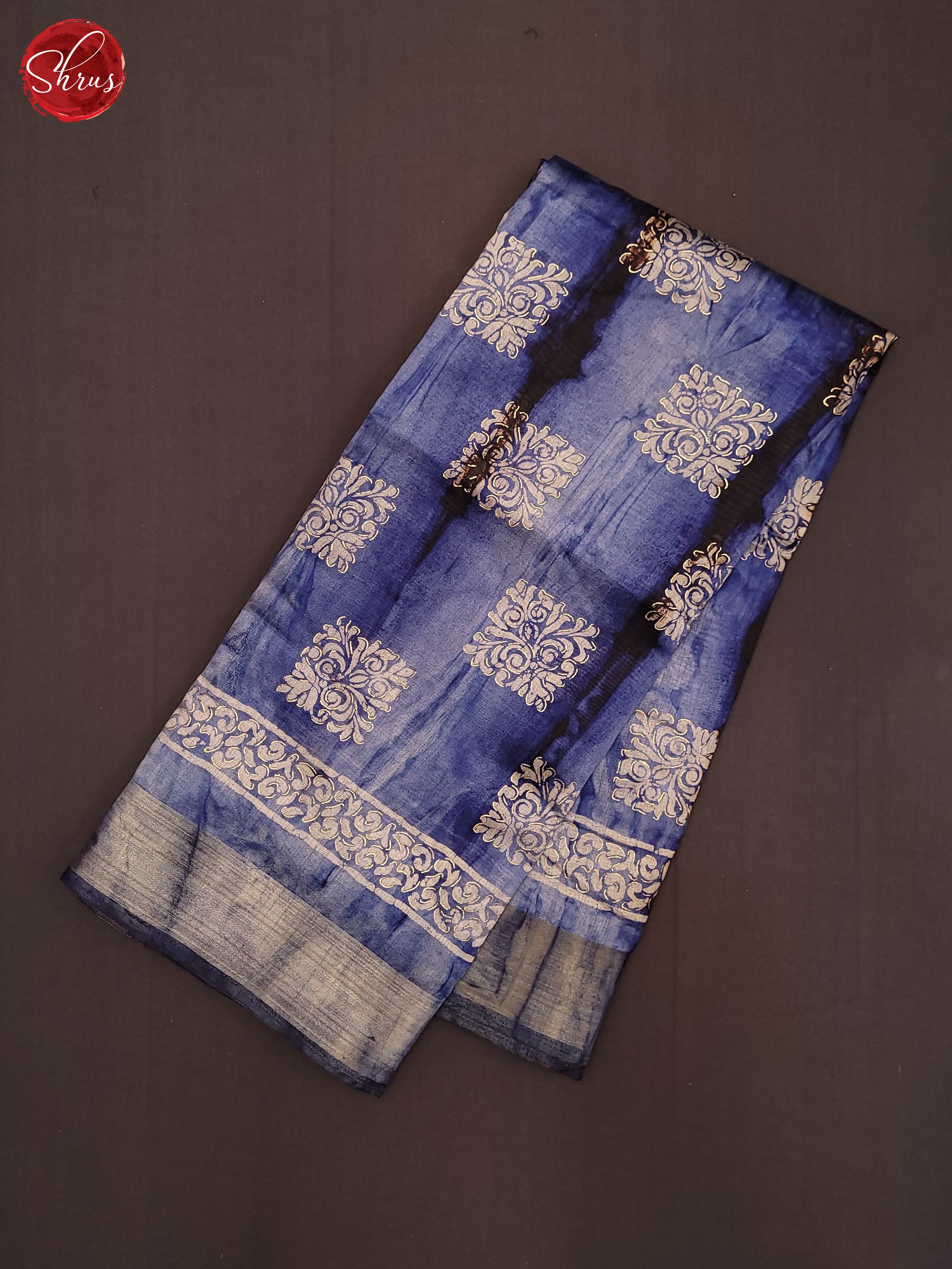 Blue(Single Tone) - Semi Matka Saree - Shop on ShrusEternity.com