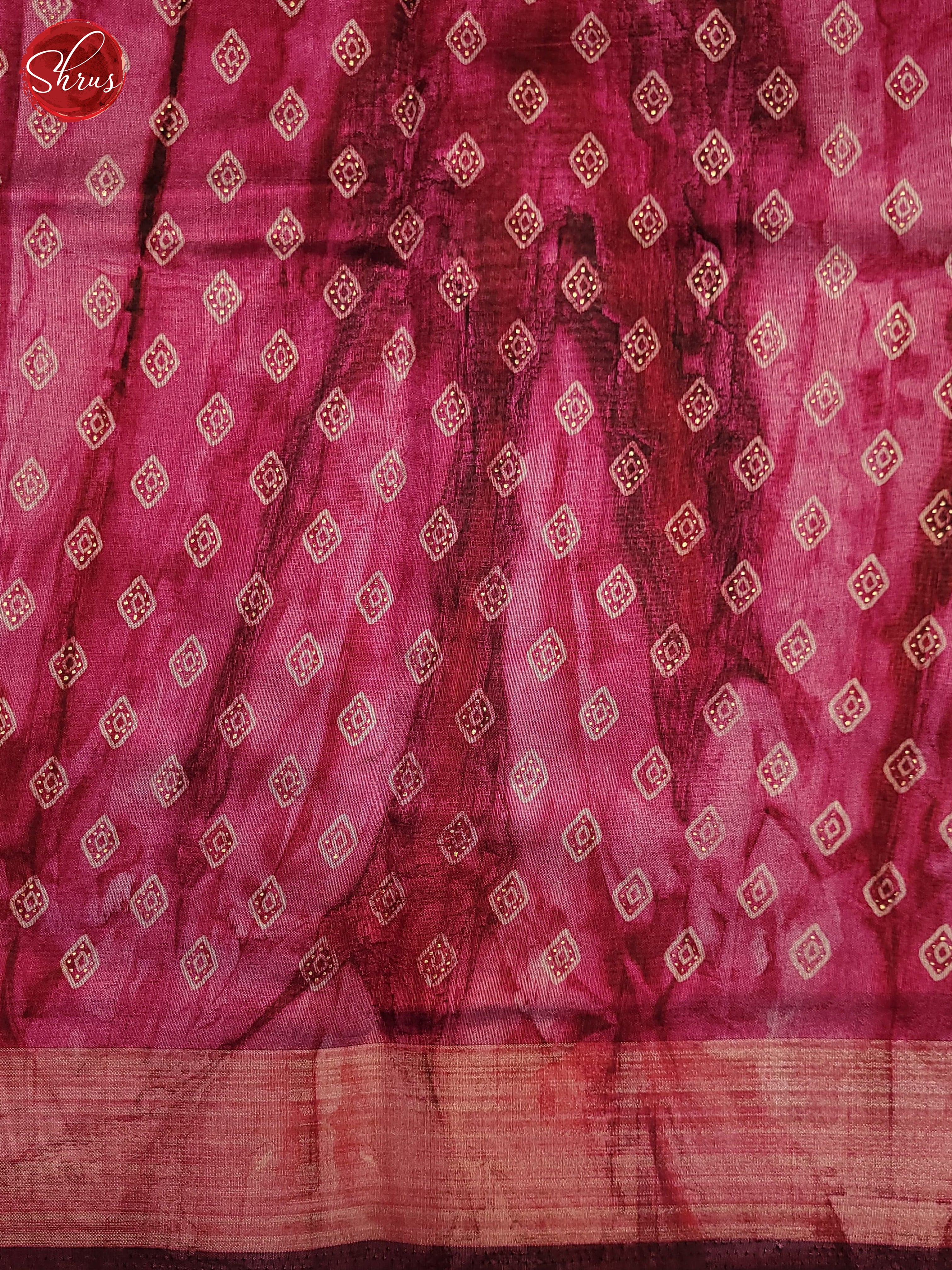 Pink(Single Tone) - Semi Matka Saree - Shop on ShrusEternity.com