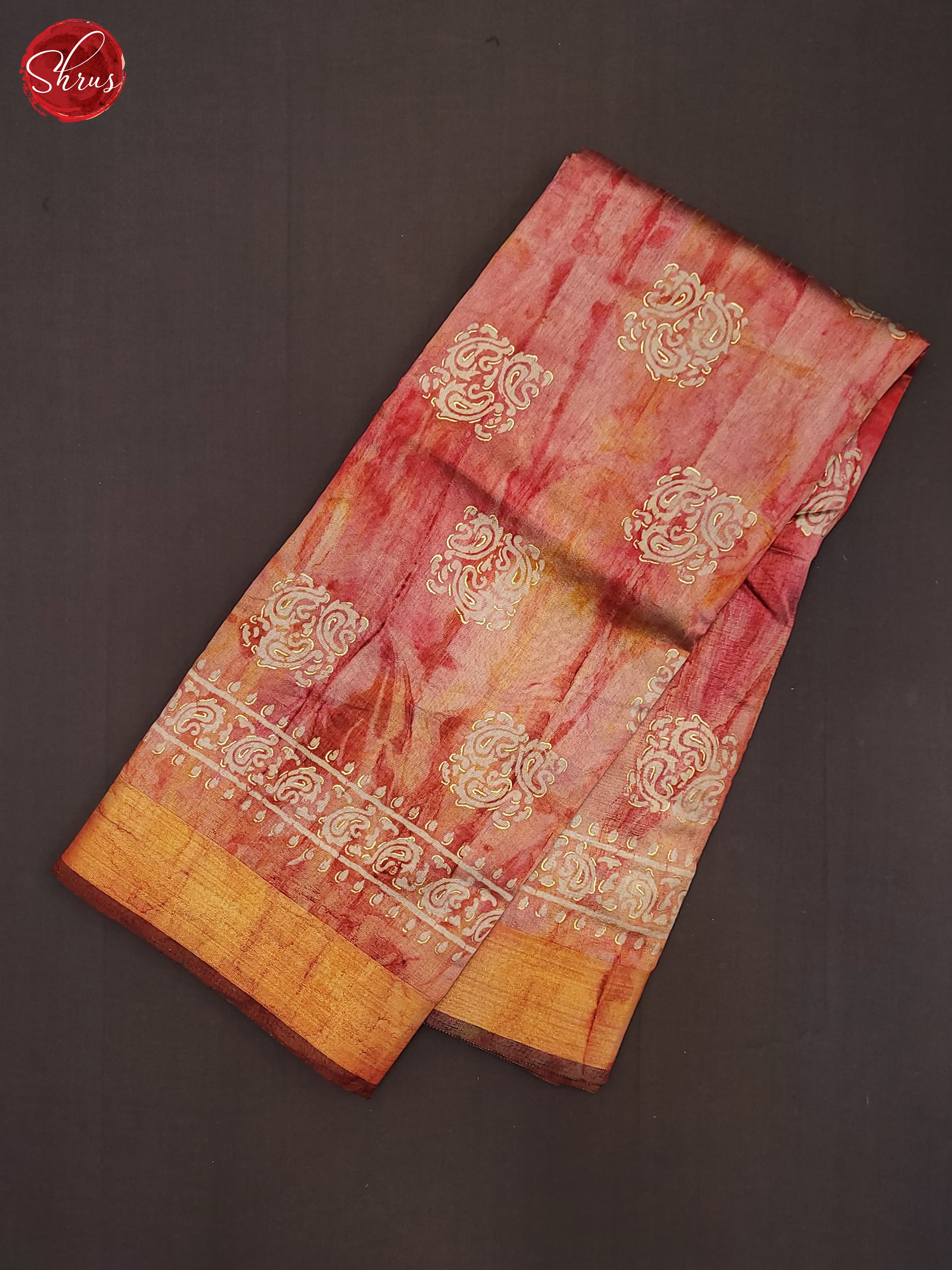 Reddish Pink(Single Tone)- Semi Matka Saree - Shop on ShrusEternity.com