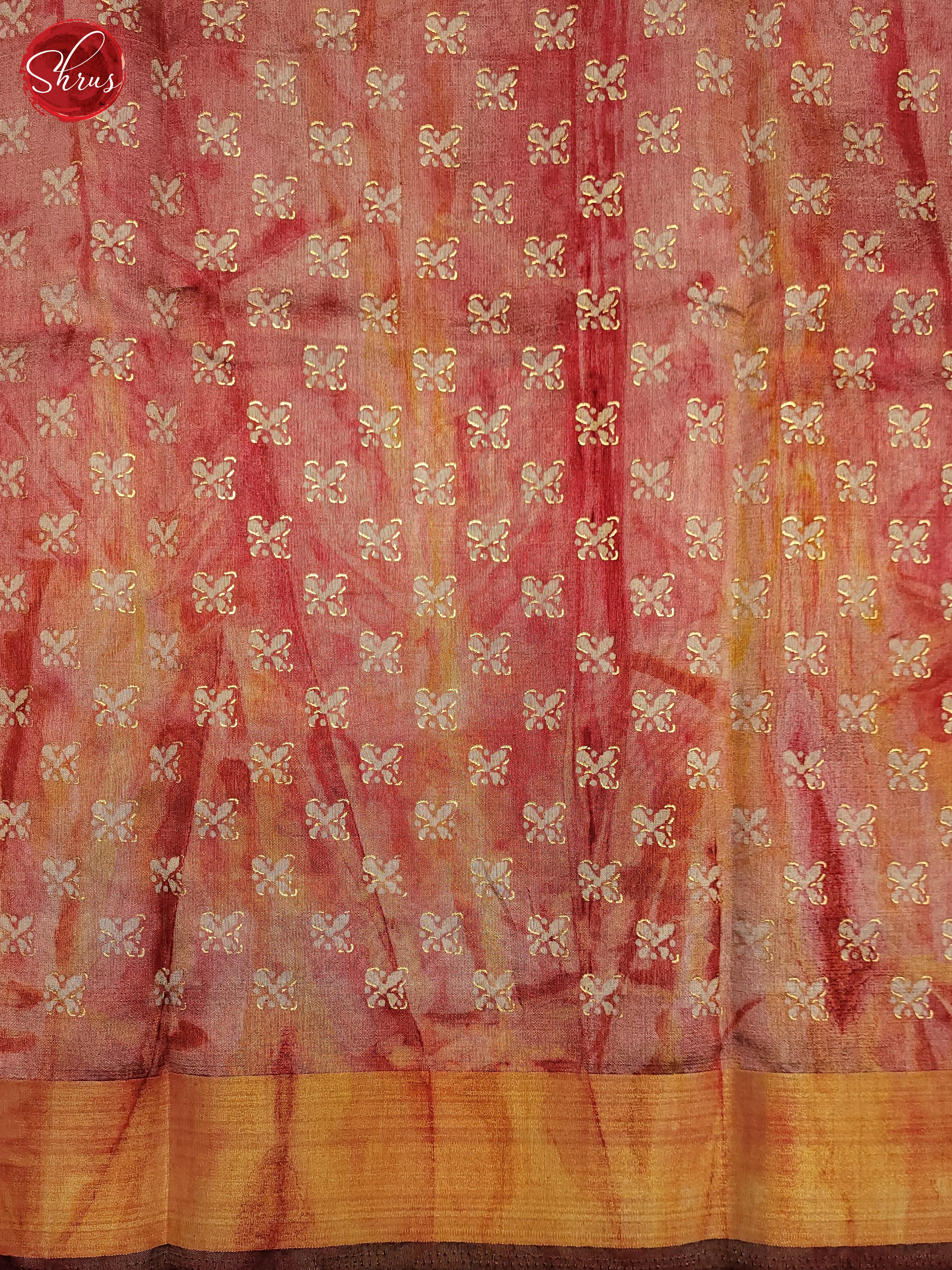 Reddish Pink(Single Tone)- Semi Matka Saree - Shop on ShrusEternity.com