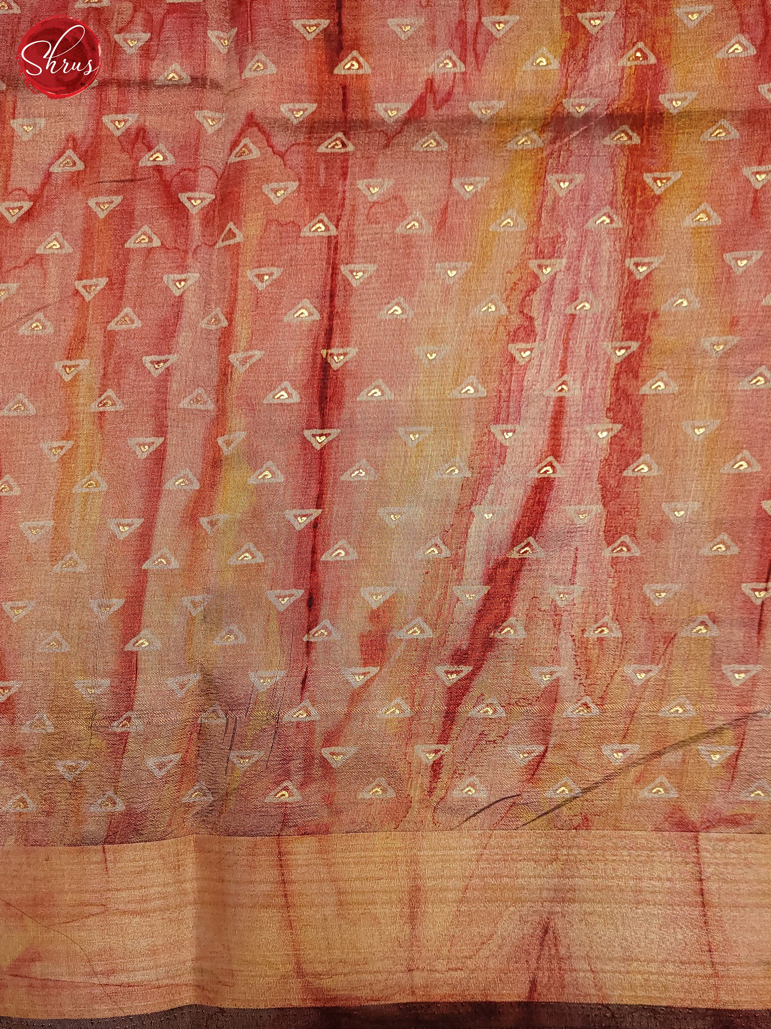 Peachish Pink(Single Tone)- Semi Matka Saree - Shop on ShrusEternity.com