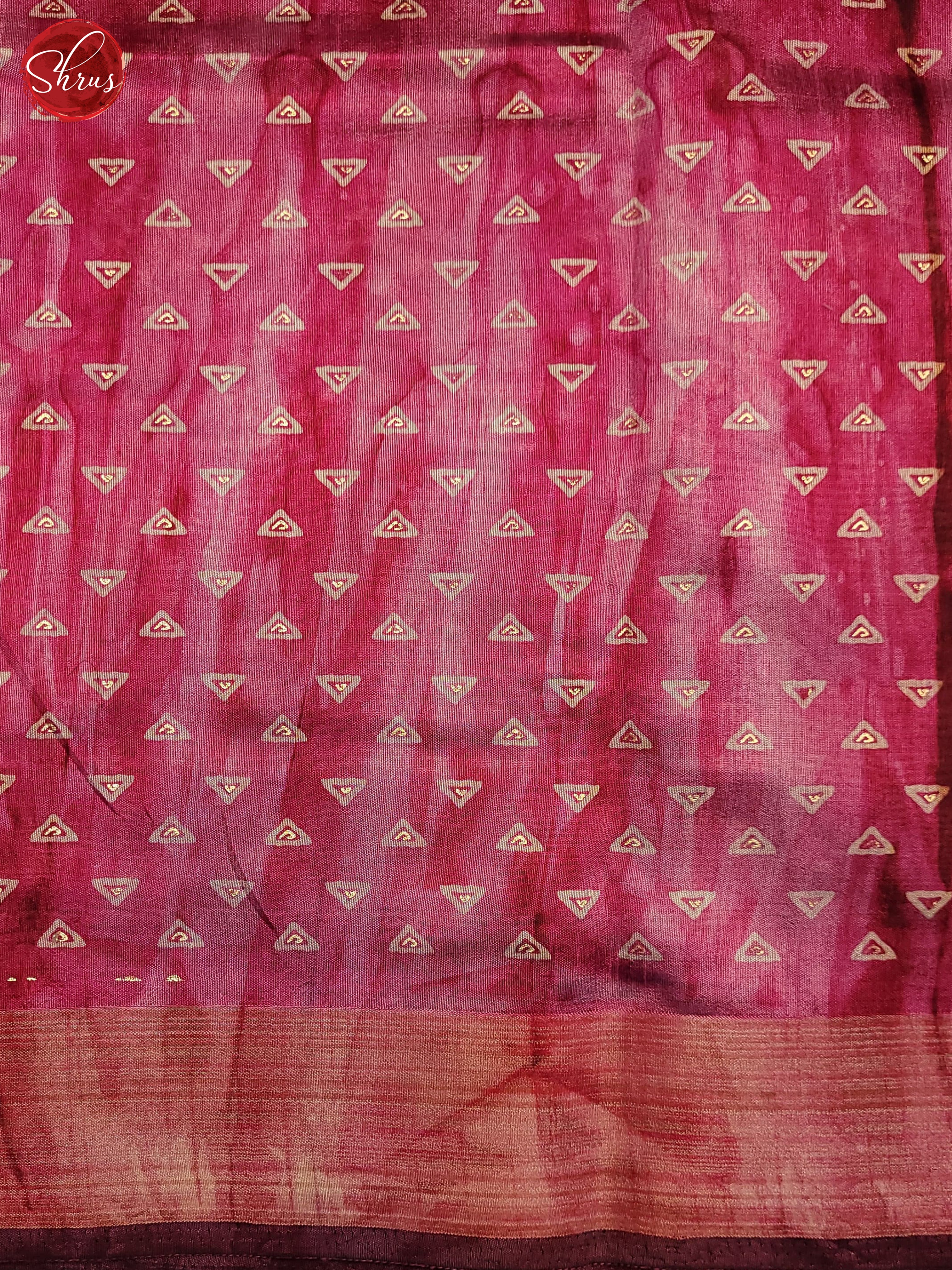 Pink(SIngle Tone) - Semi Matka Saree - Shop on ShrusEternity.com