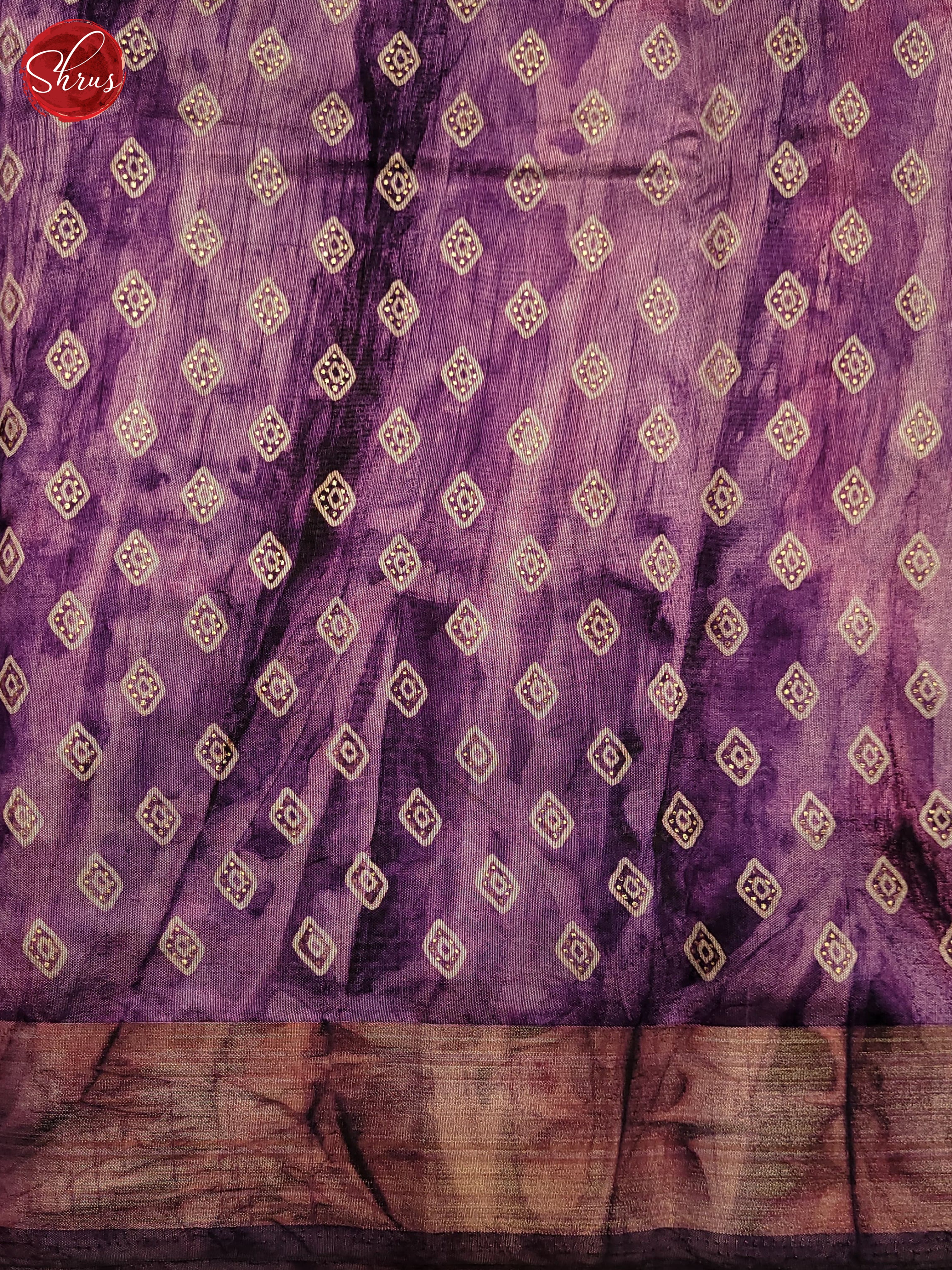 Lavender(Single Tone)- Semi Matka Saree - Shop on ShrusEternity.com