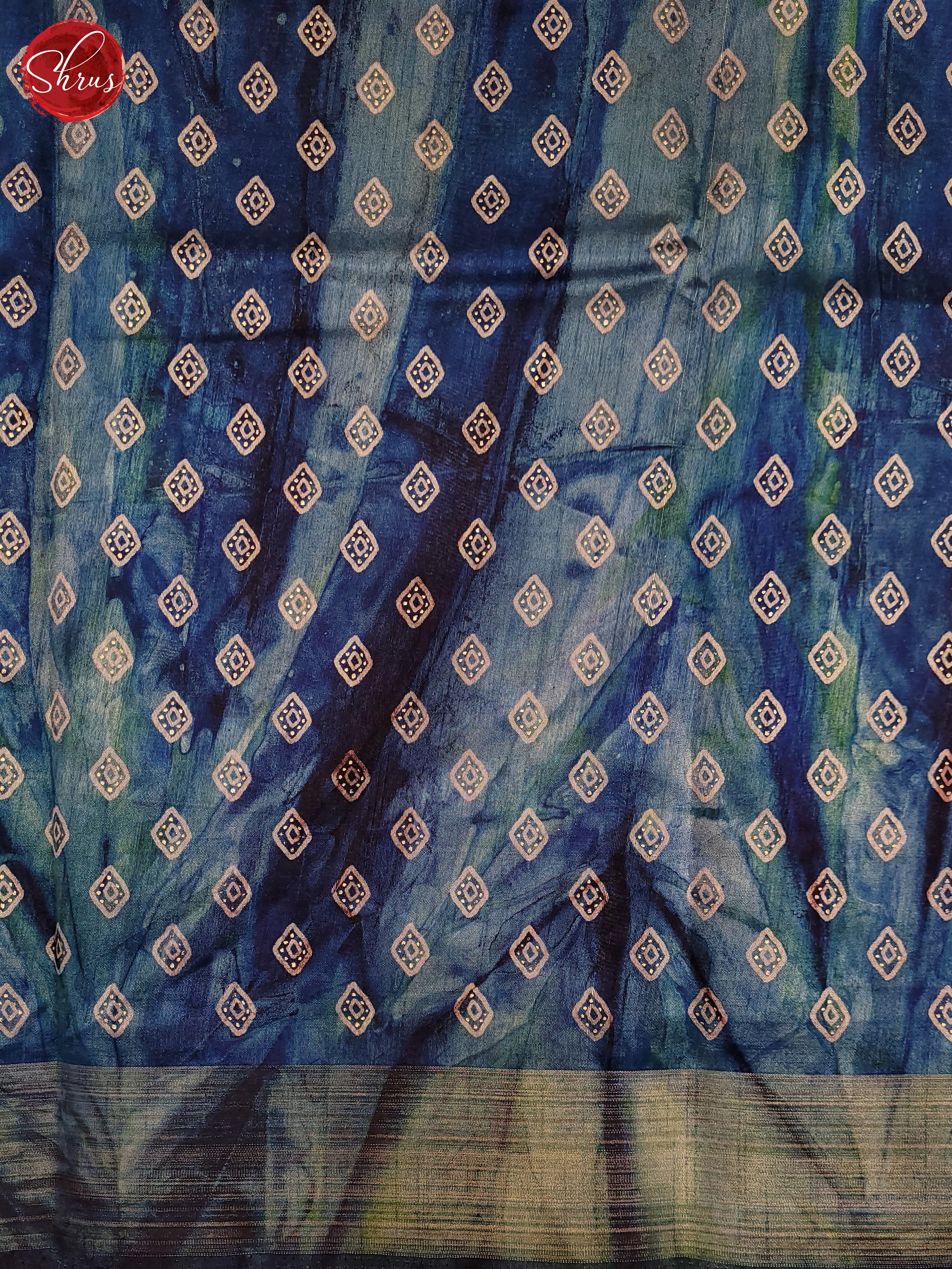 Blue(Single tone) - Semi Matka Saree - Shop on ShrusEternity.com