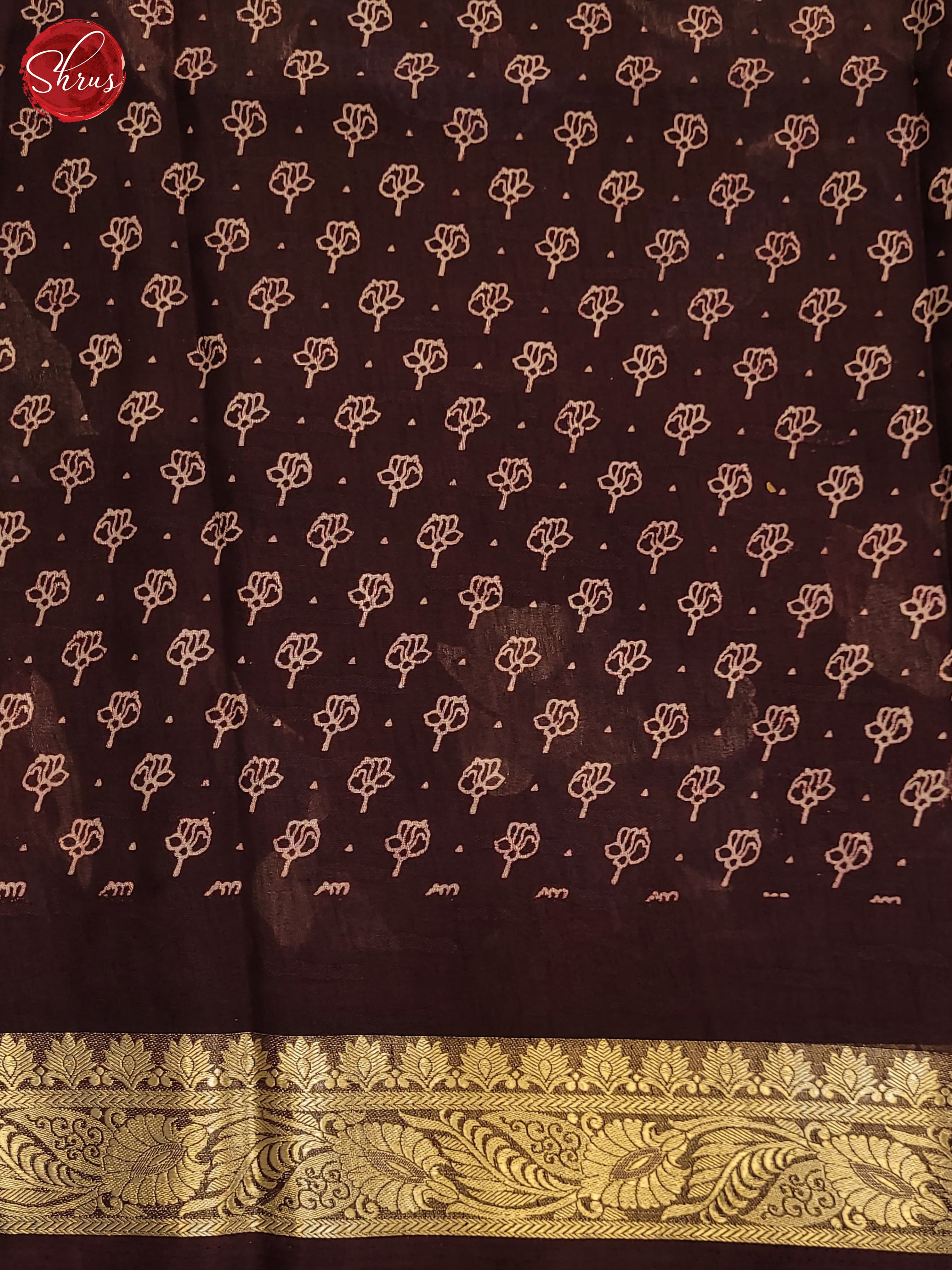 Brown(Single Tone)- Semi Crepe Saree - Shop on ShrusEternity.com