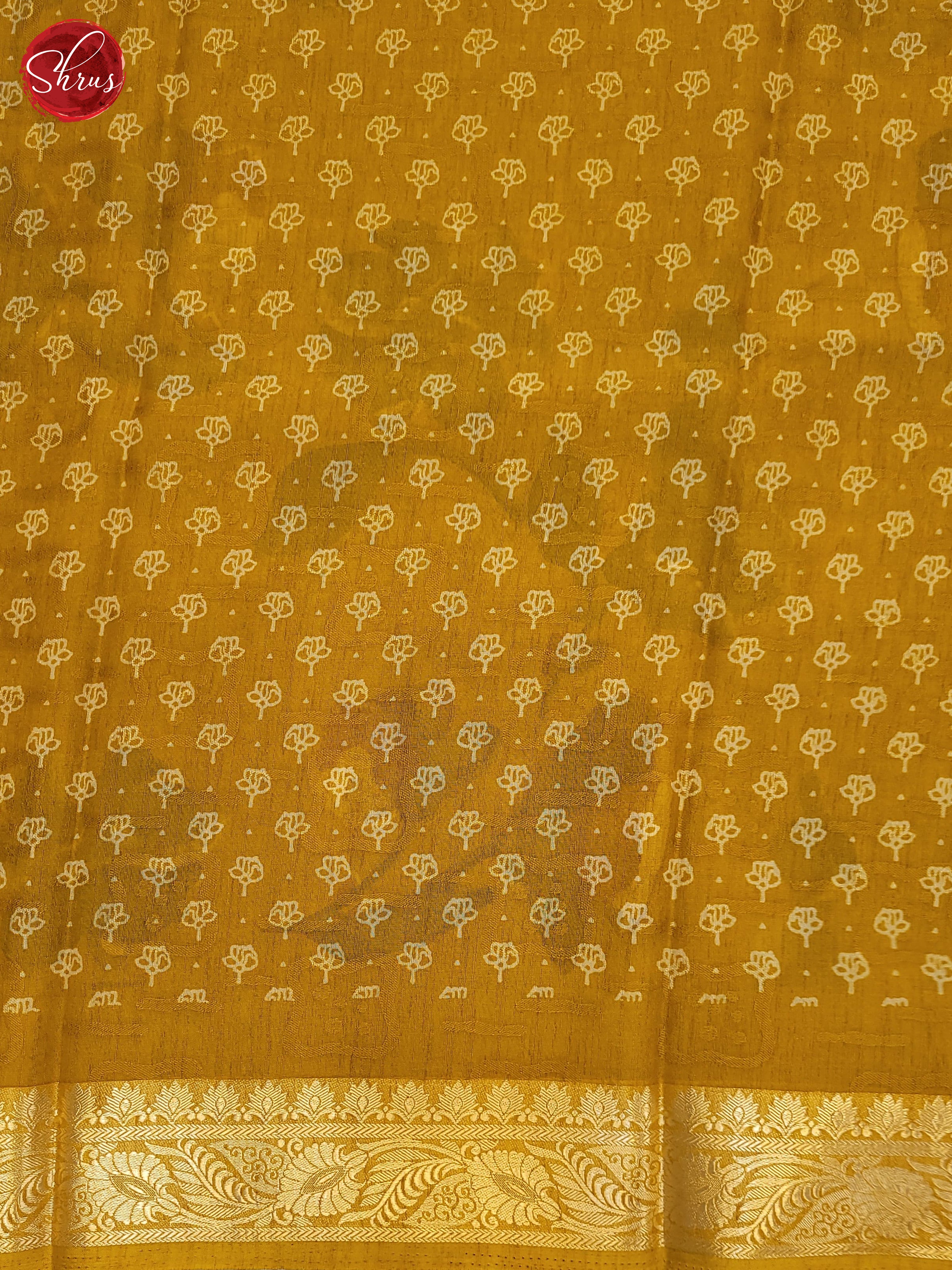 Mustard(Single Tone) - Semi Crepe Saree - Shop on ShrusEternity.com